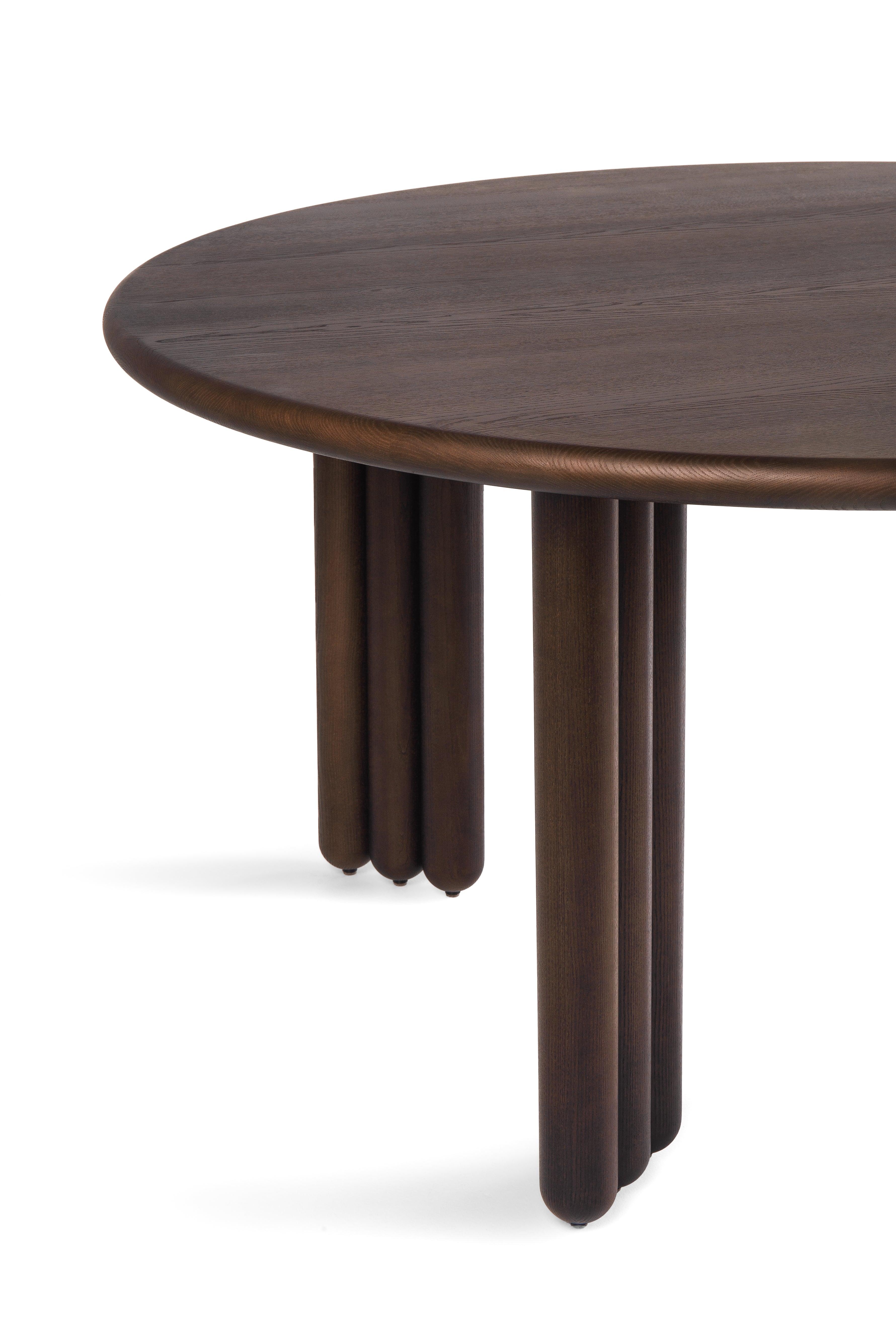 Round Table FLOCK Brown Ash Wood