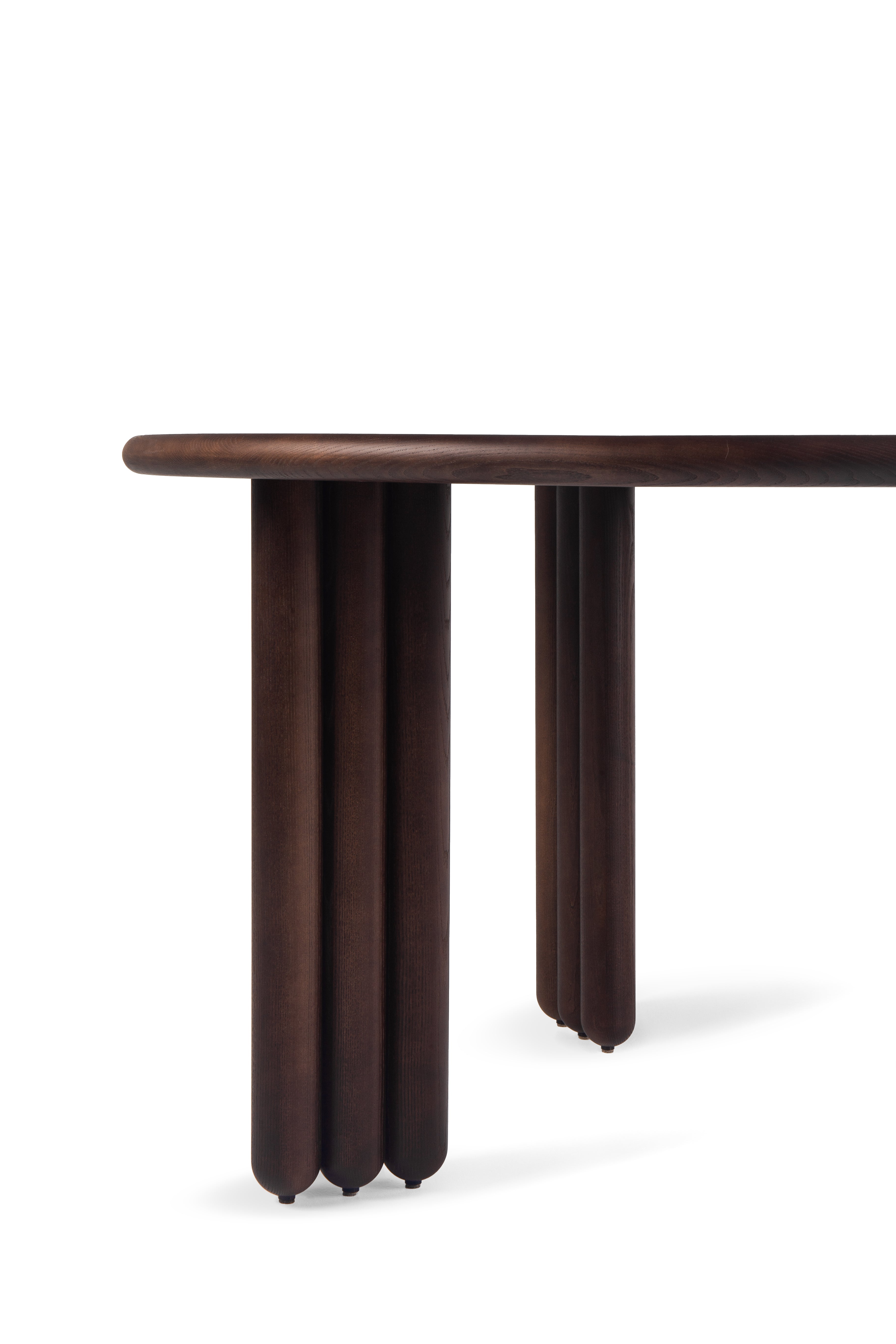 Round Table FLOCK Brown Ash Wood
