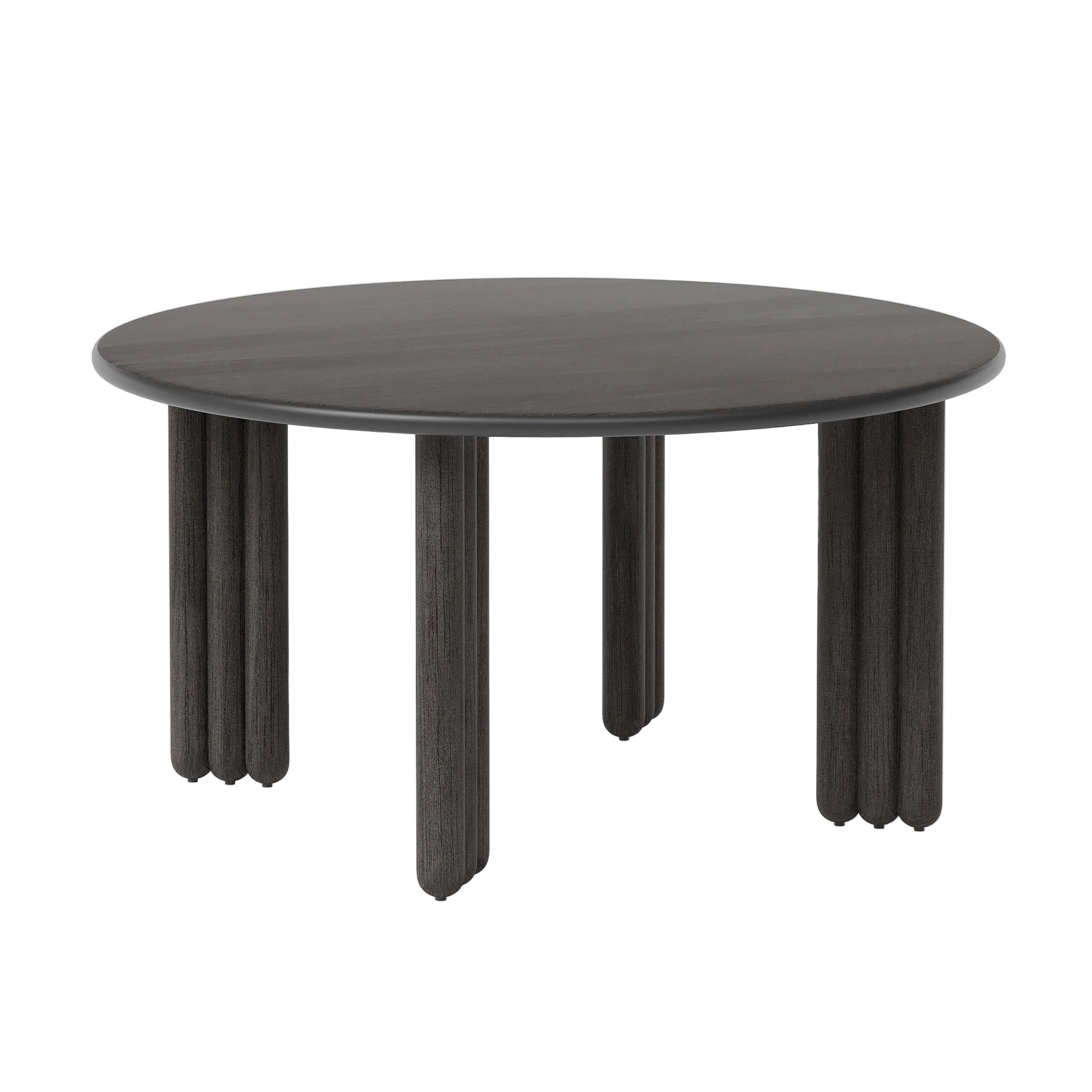 FLOCK round table black ash wood