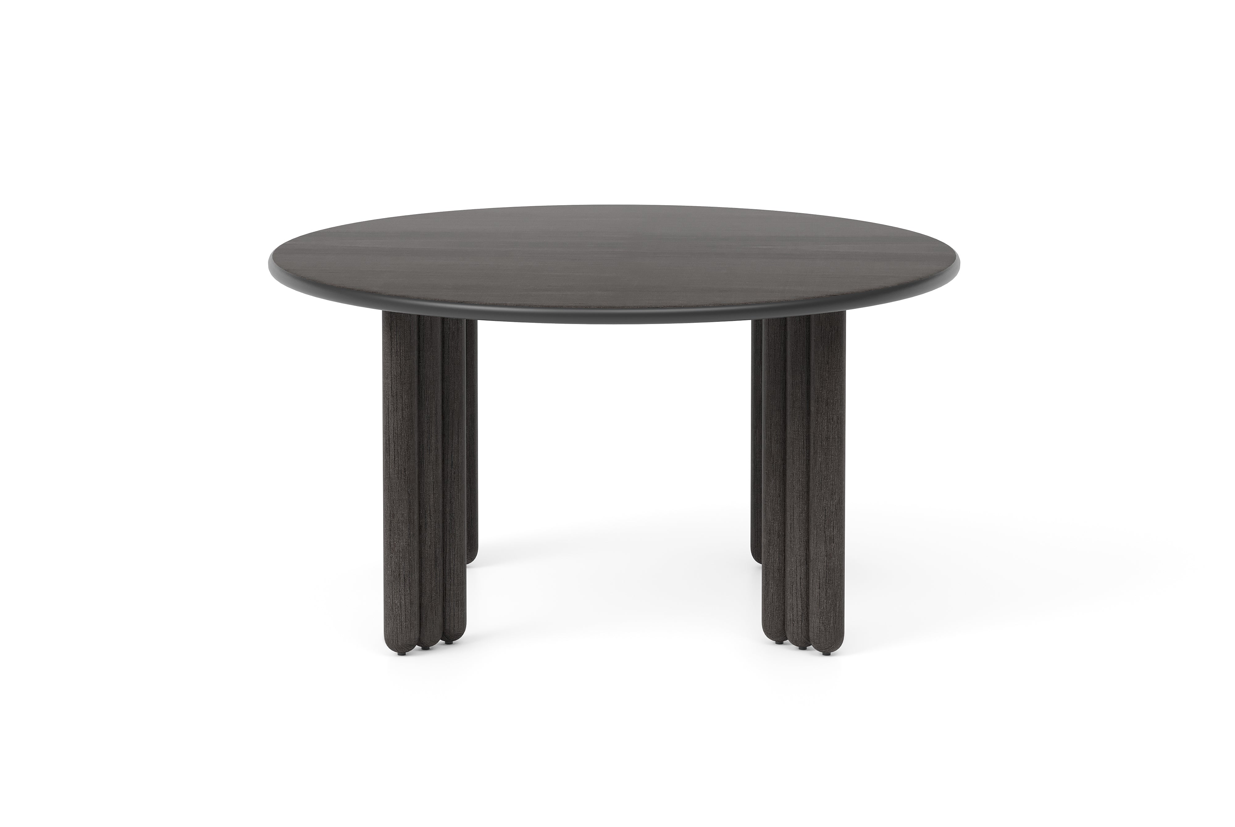 FLOCK round table black ash wood