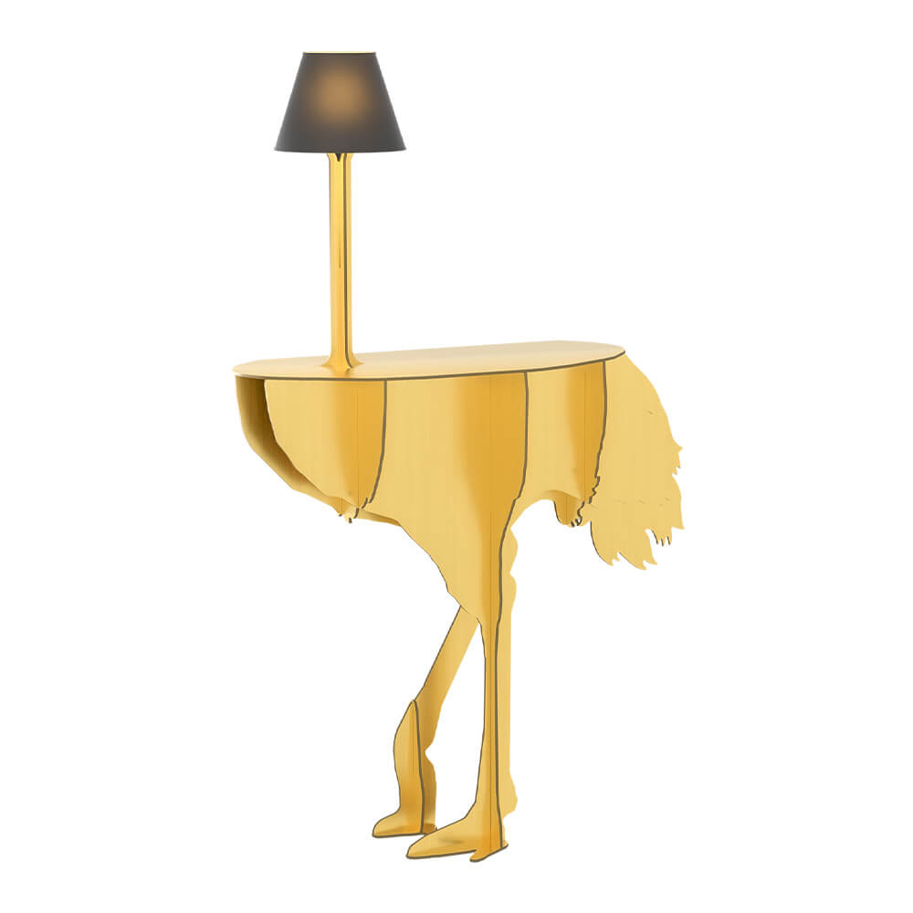 Konsole mit Lampe DIVA LUCIA in Gold