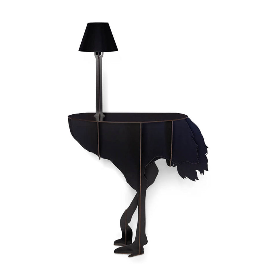 Konsolentisch mit Lampe DIVA LUCIA in Schwarz