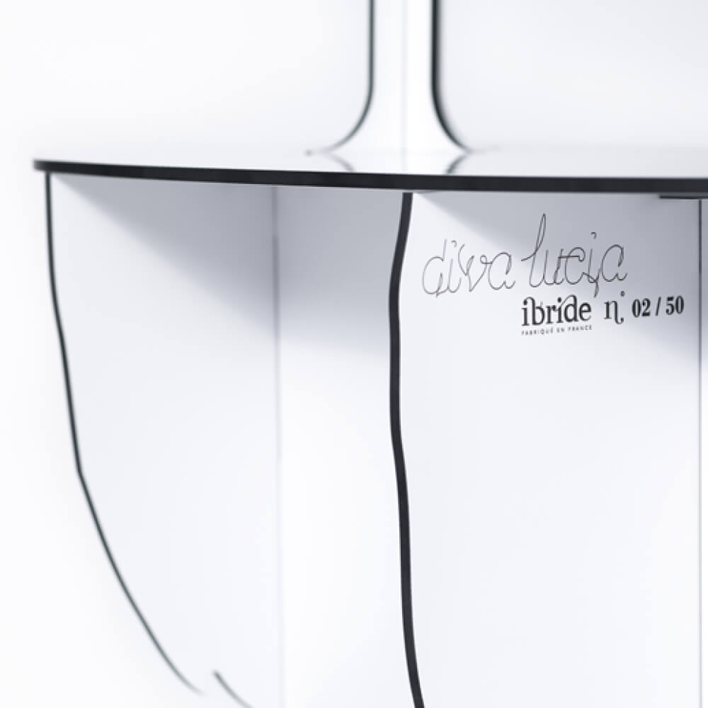 Konsolentisch mit Lampe DIVA LUCIA in Weiß