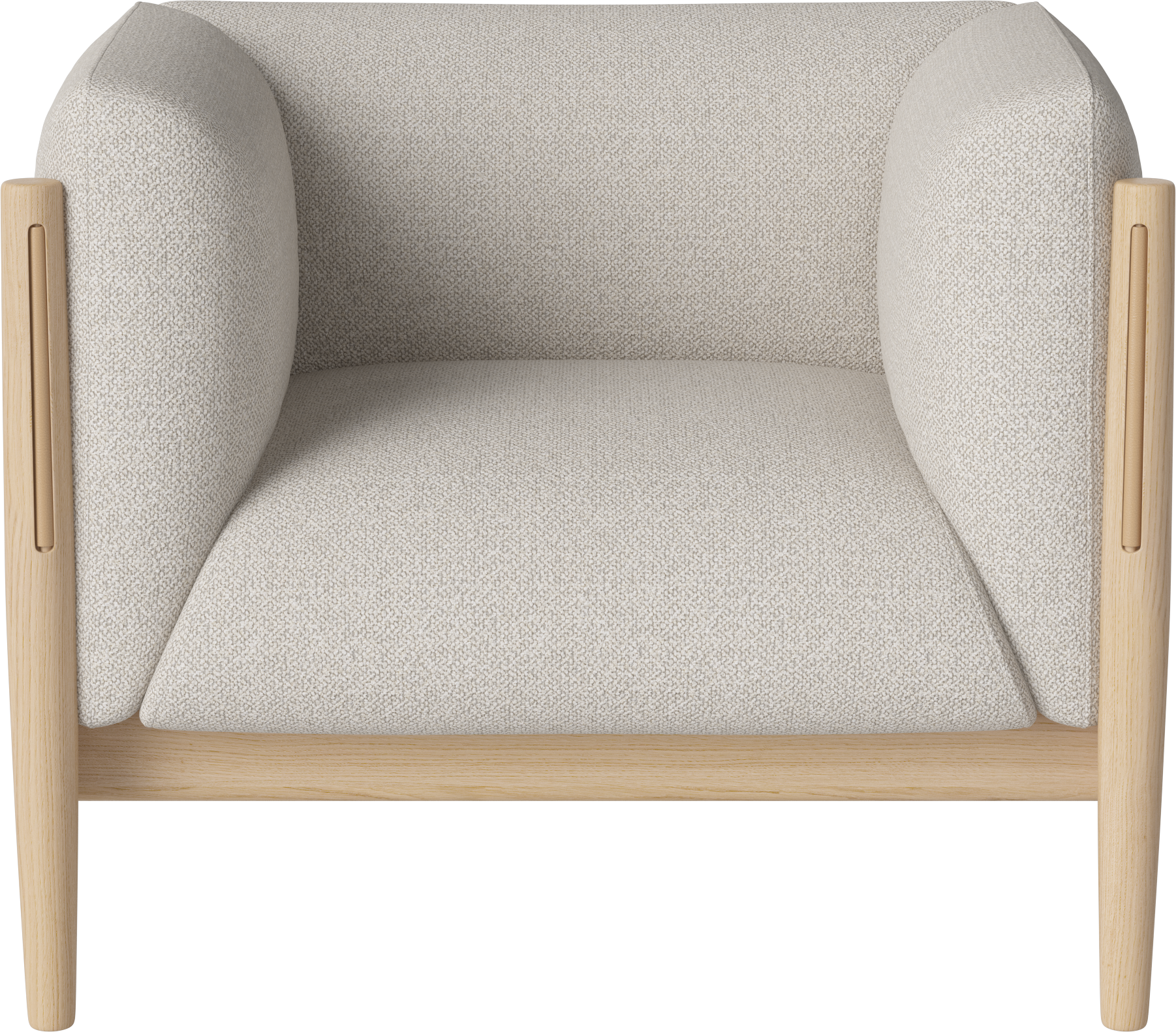 Tauch -Sessel natürliches Leder mit weißer Basis