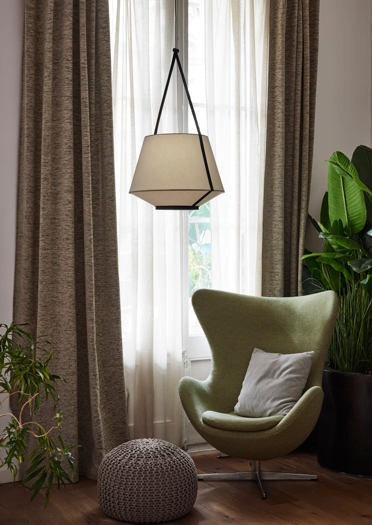 Lampa wisząca CARRIE oliwkowy – Forestier