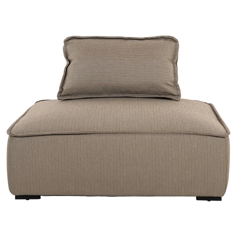 Outdoor Chaise Longue JONDAL Cream-Brown