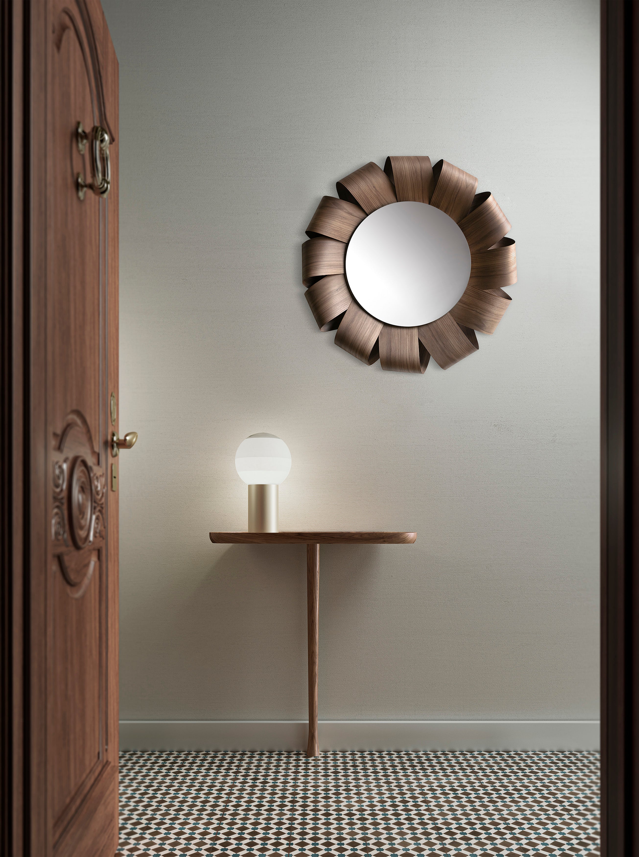 Lustro BRISA furniert in Nussbaum