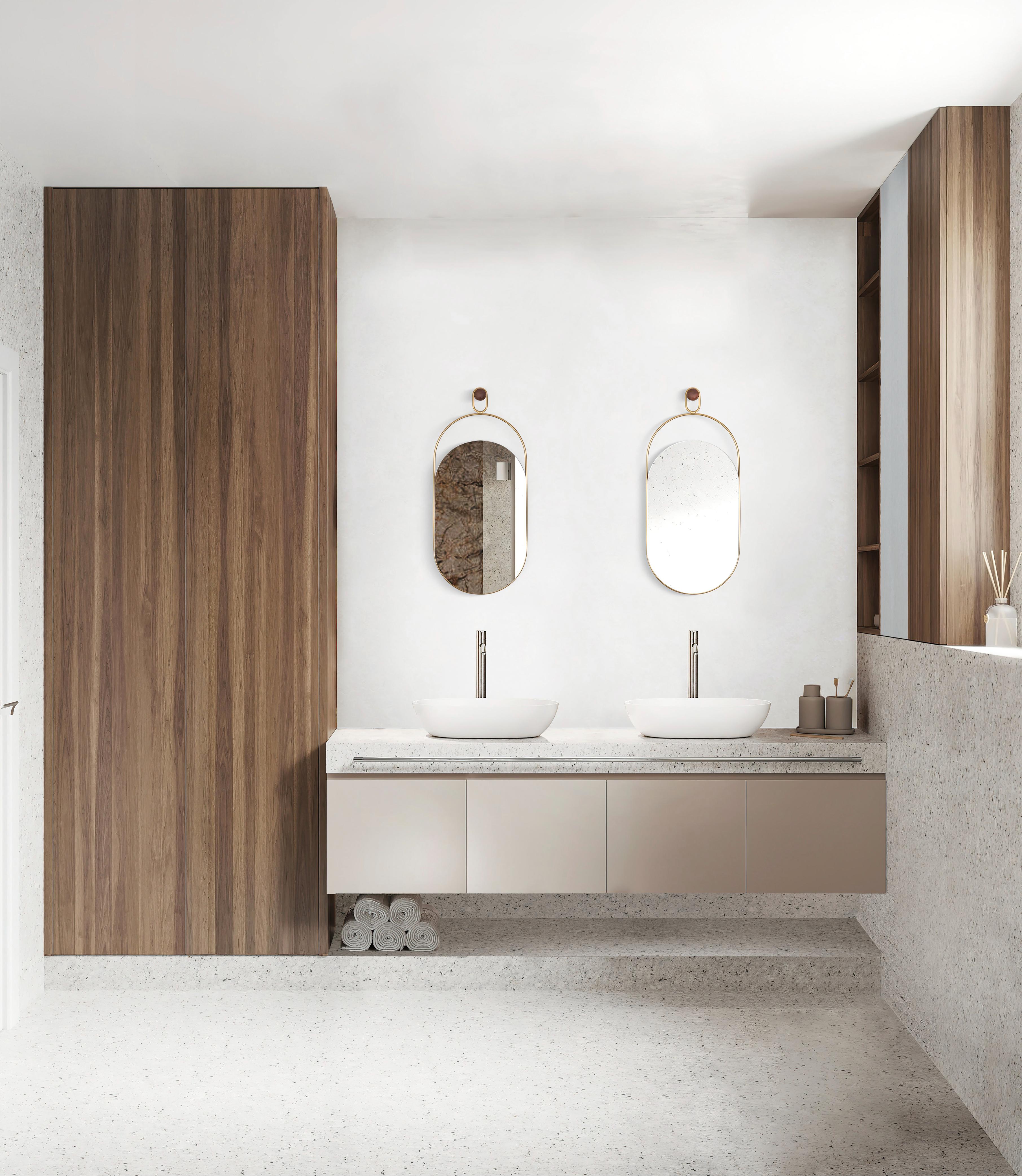 Lustro ESLABON Nussbaum mit Messing