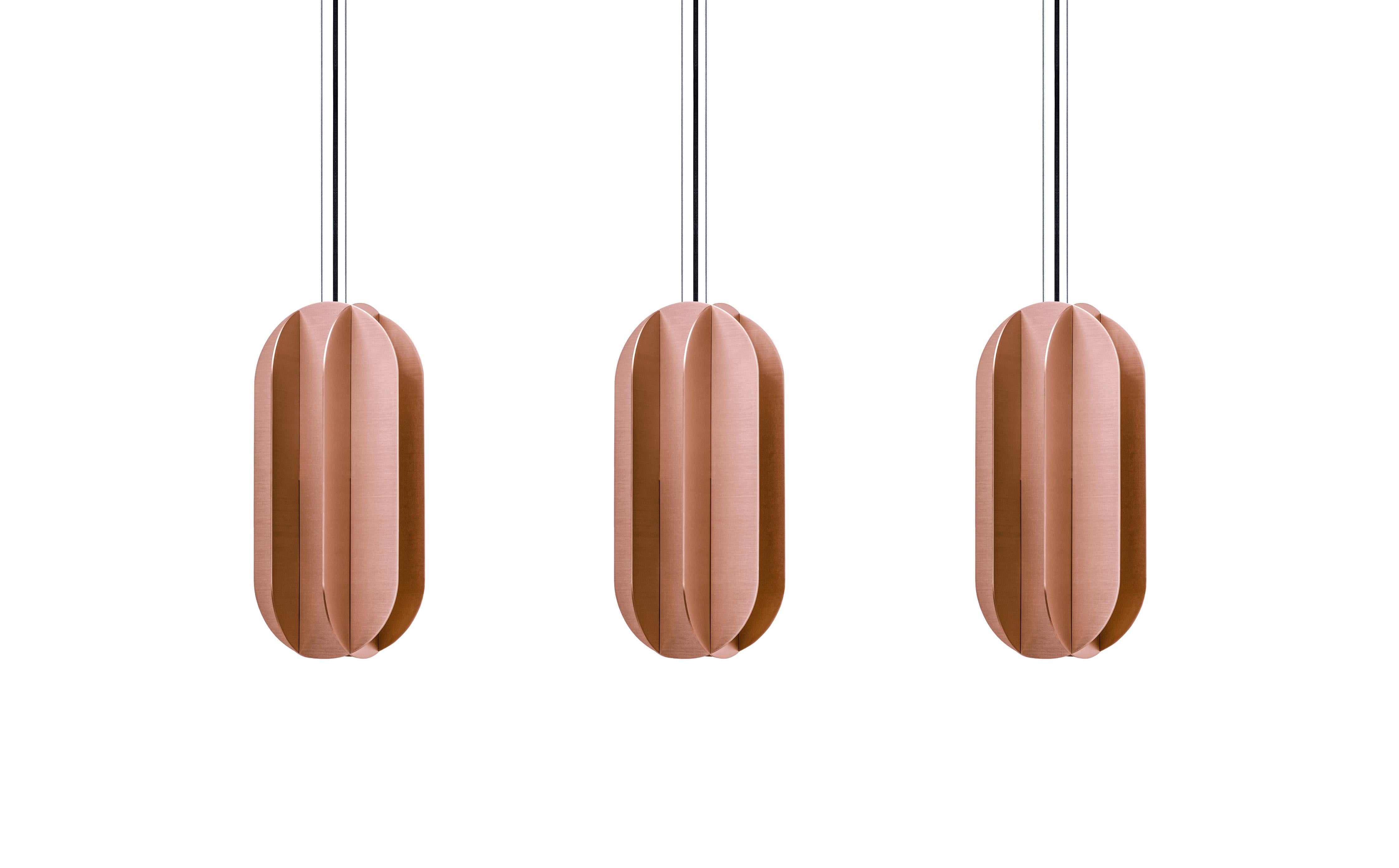 Oval pendant lamp EL copper