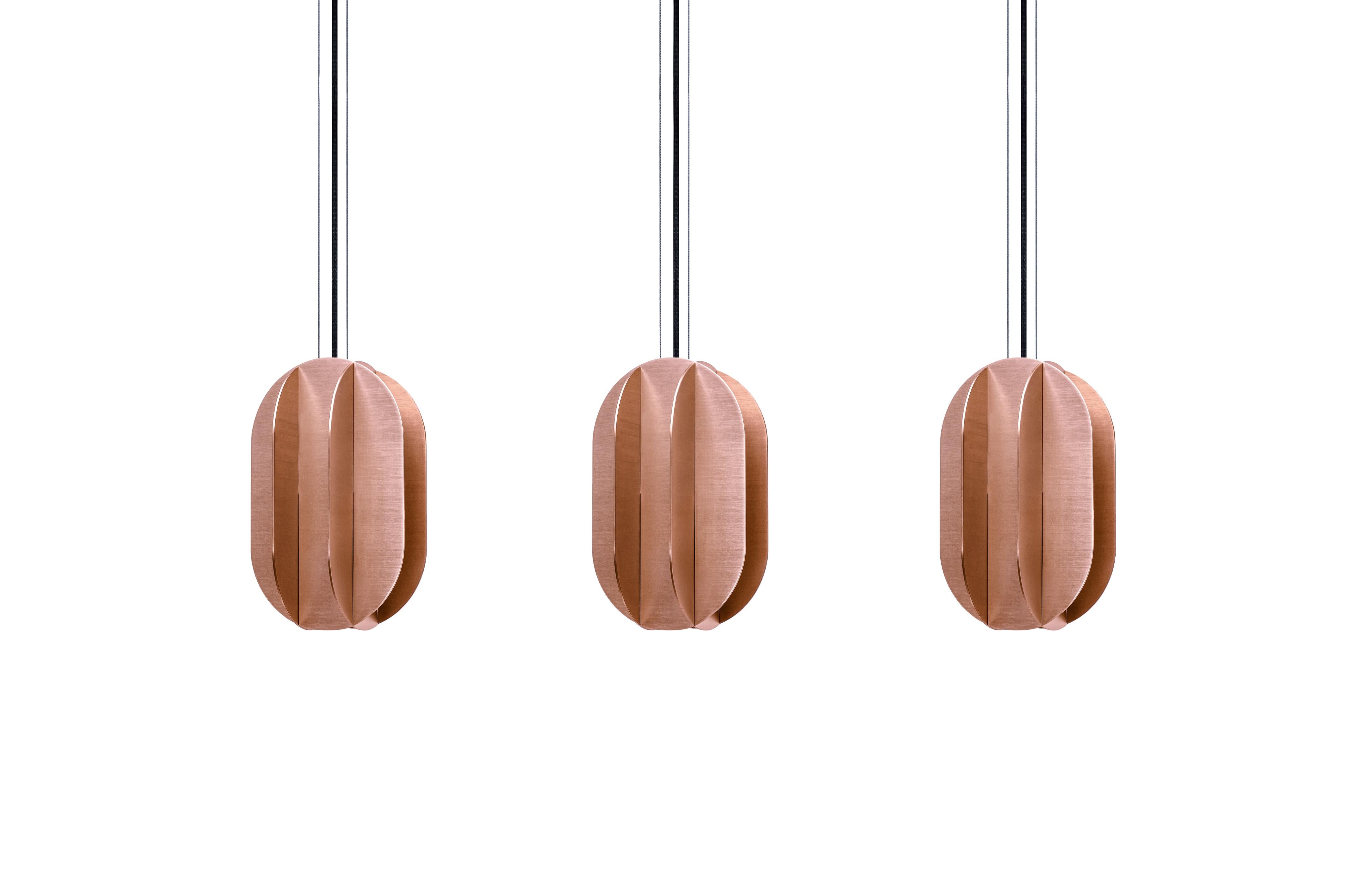 Oval pendant lamp EL copper