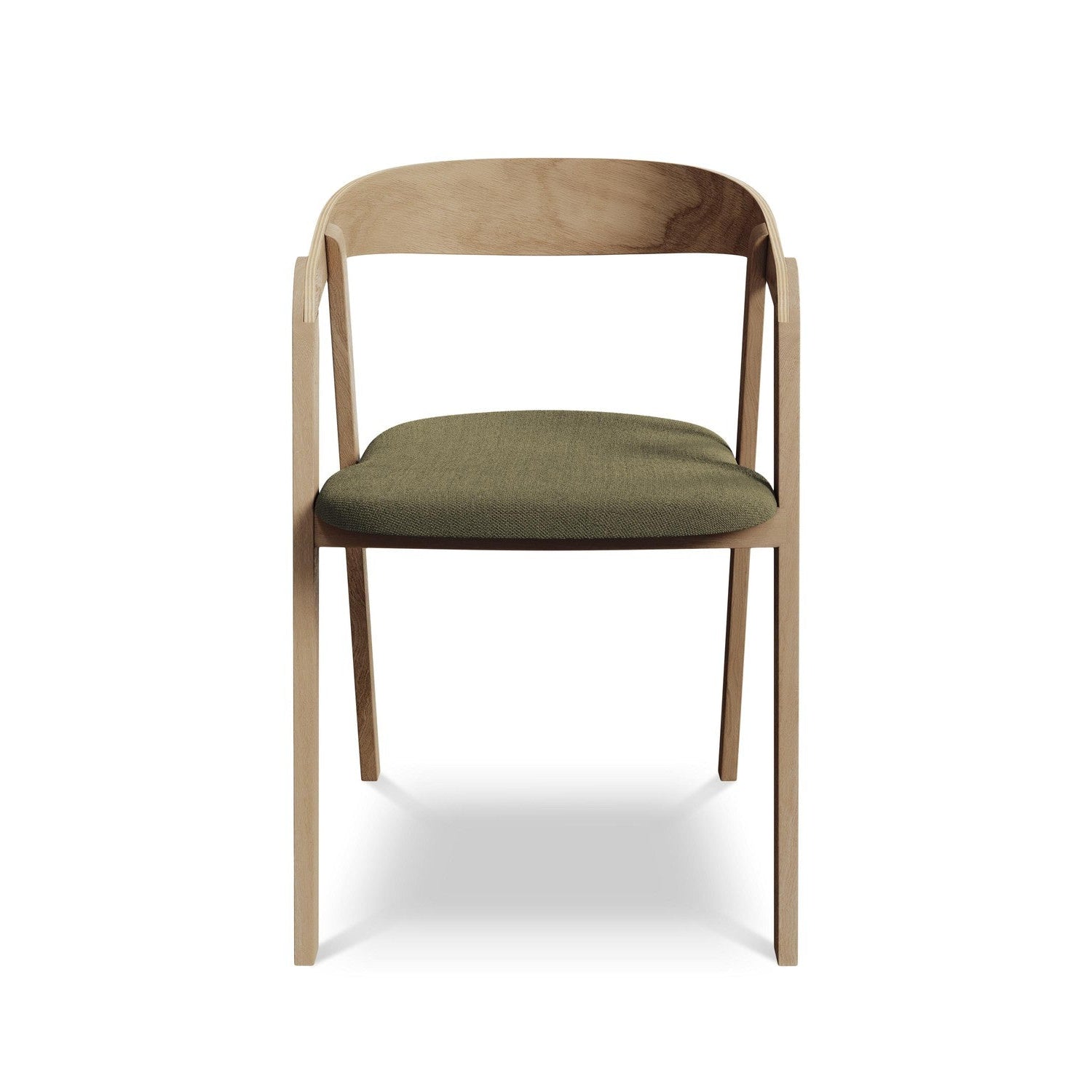 ERIKA Chair in Olive with Beech Base
