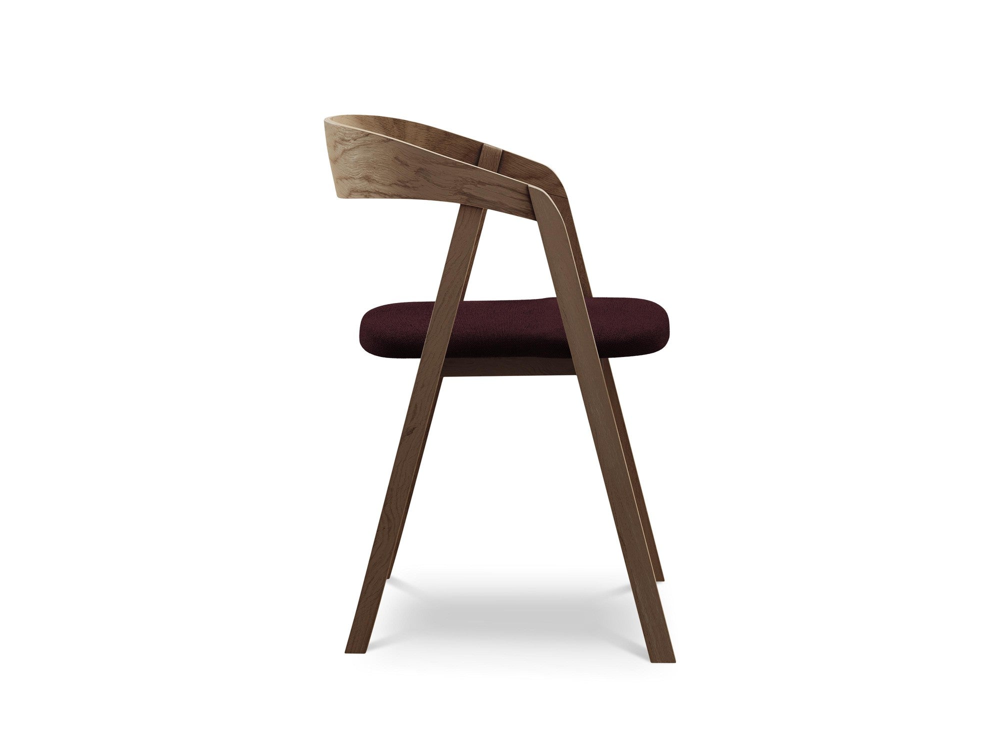 ERIKA Chair in Burgundy with Beech Base