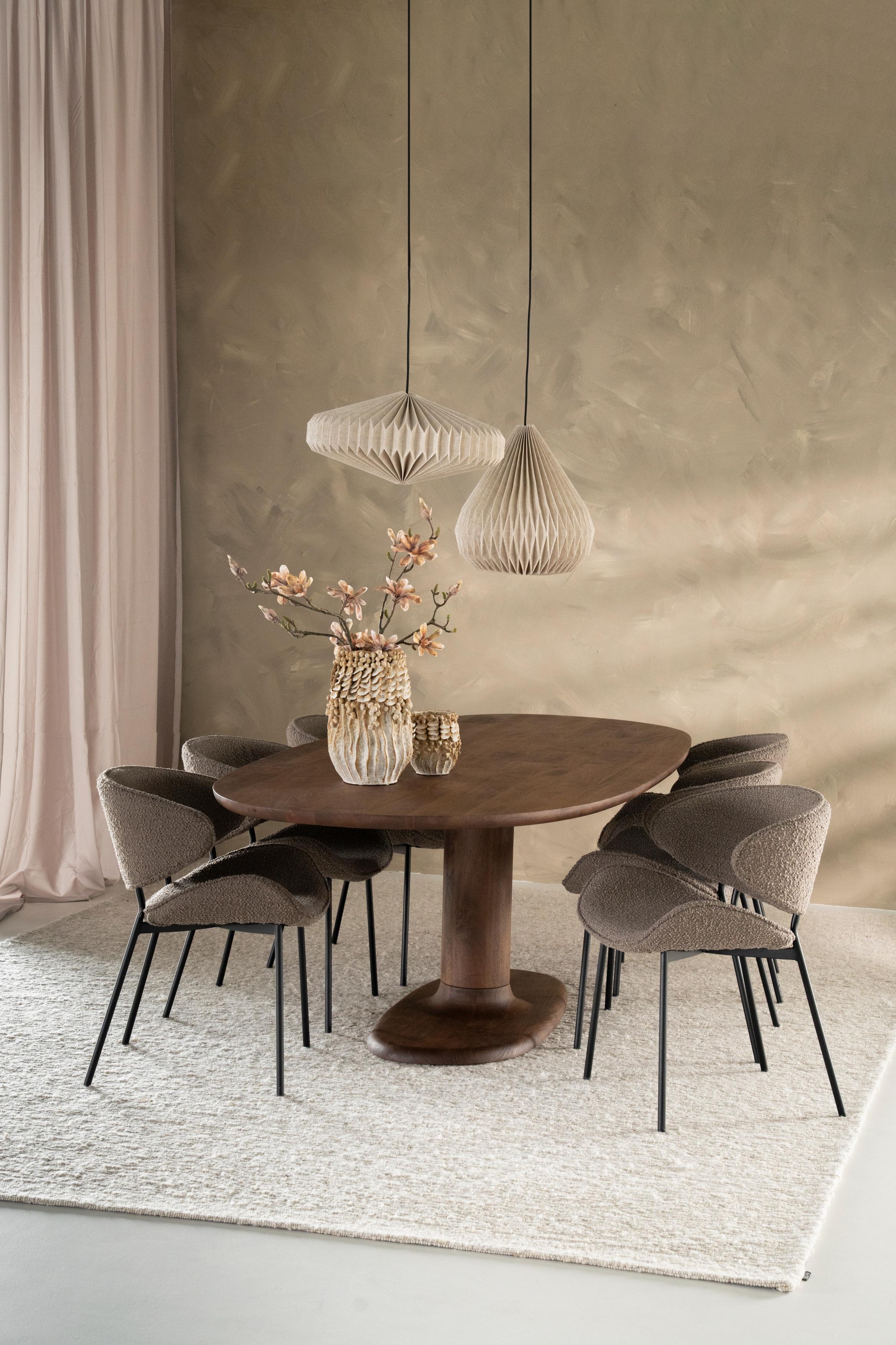 Oval Table COCO Dark Brown Mango Wood