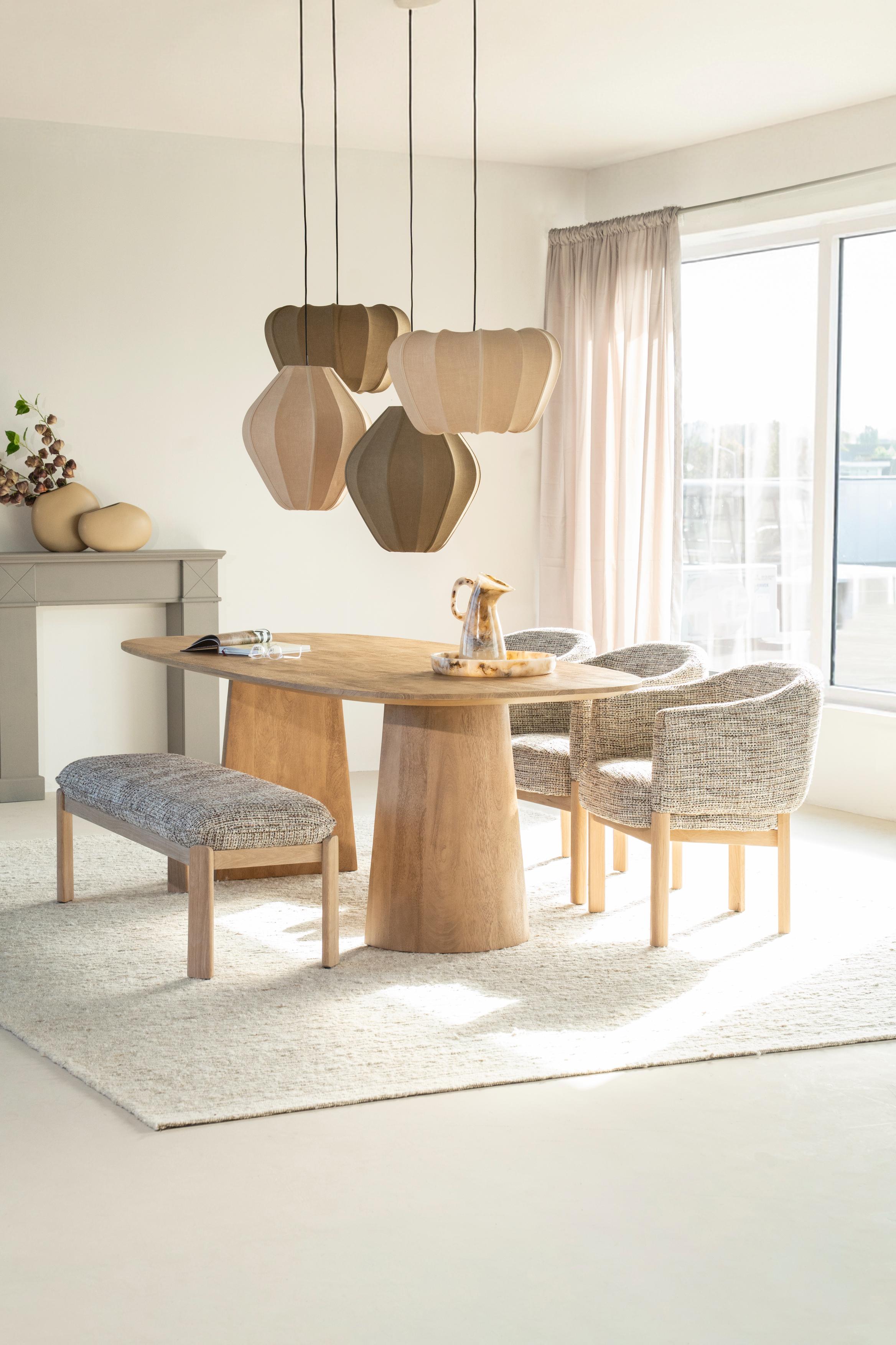 Oval Table LUNE Dark Mango Wood