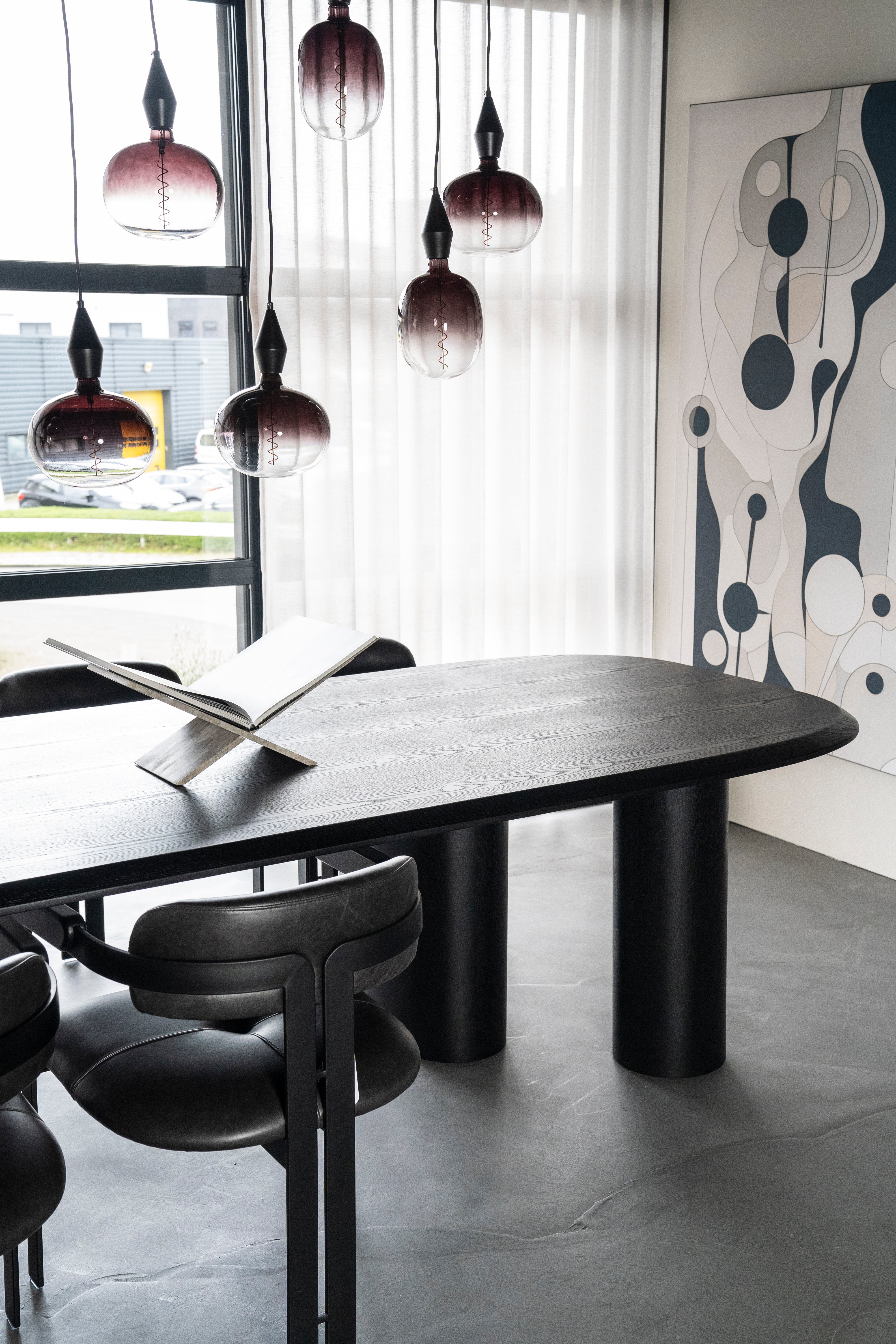 WALTER black oak veneer table