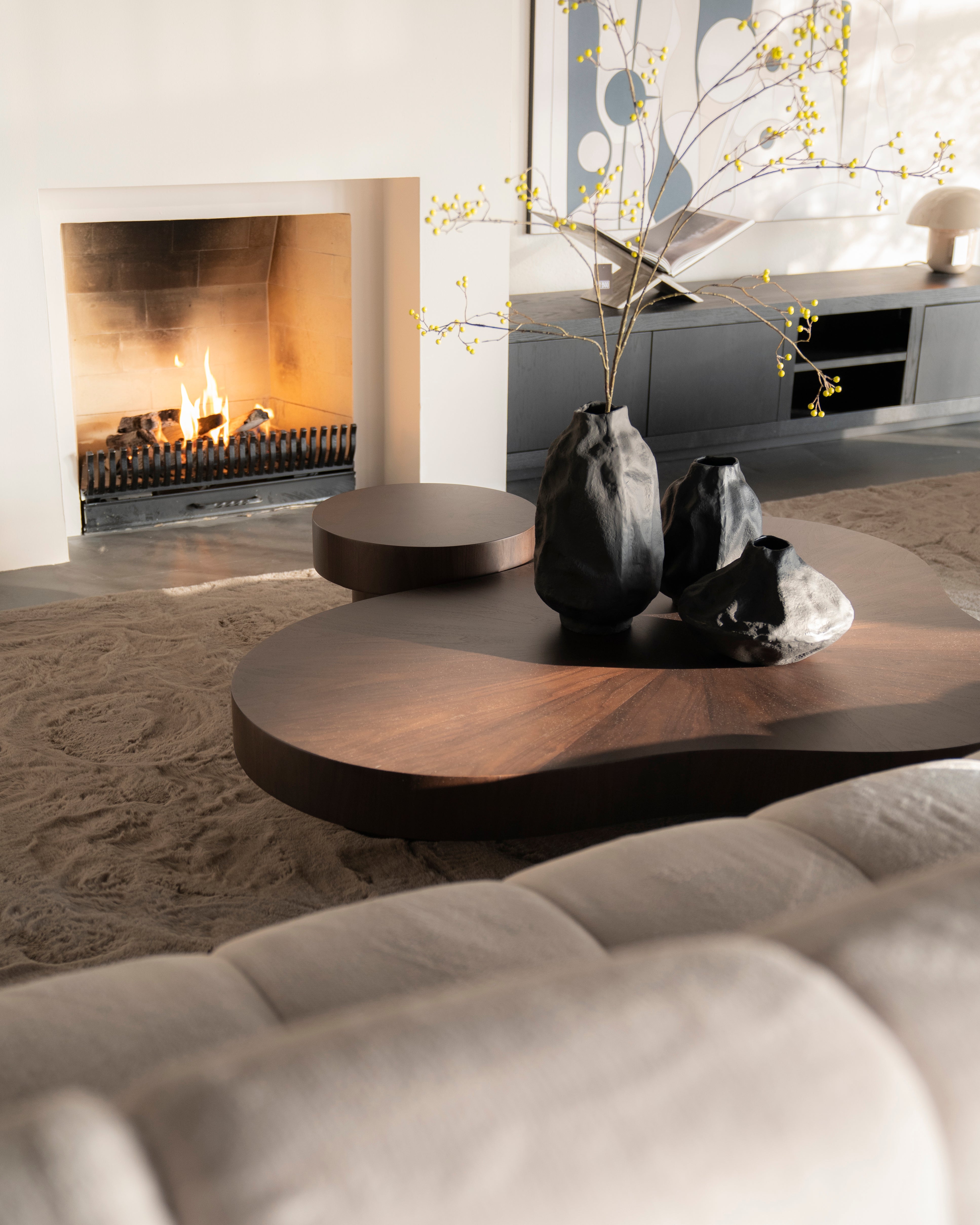 BOBBIE Dark Walnut Veneer Coffee Table