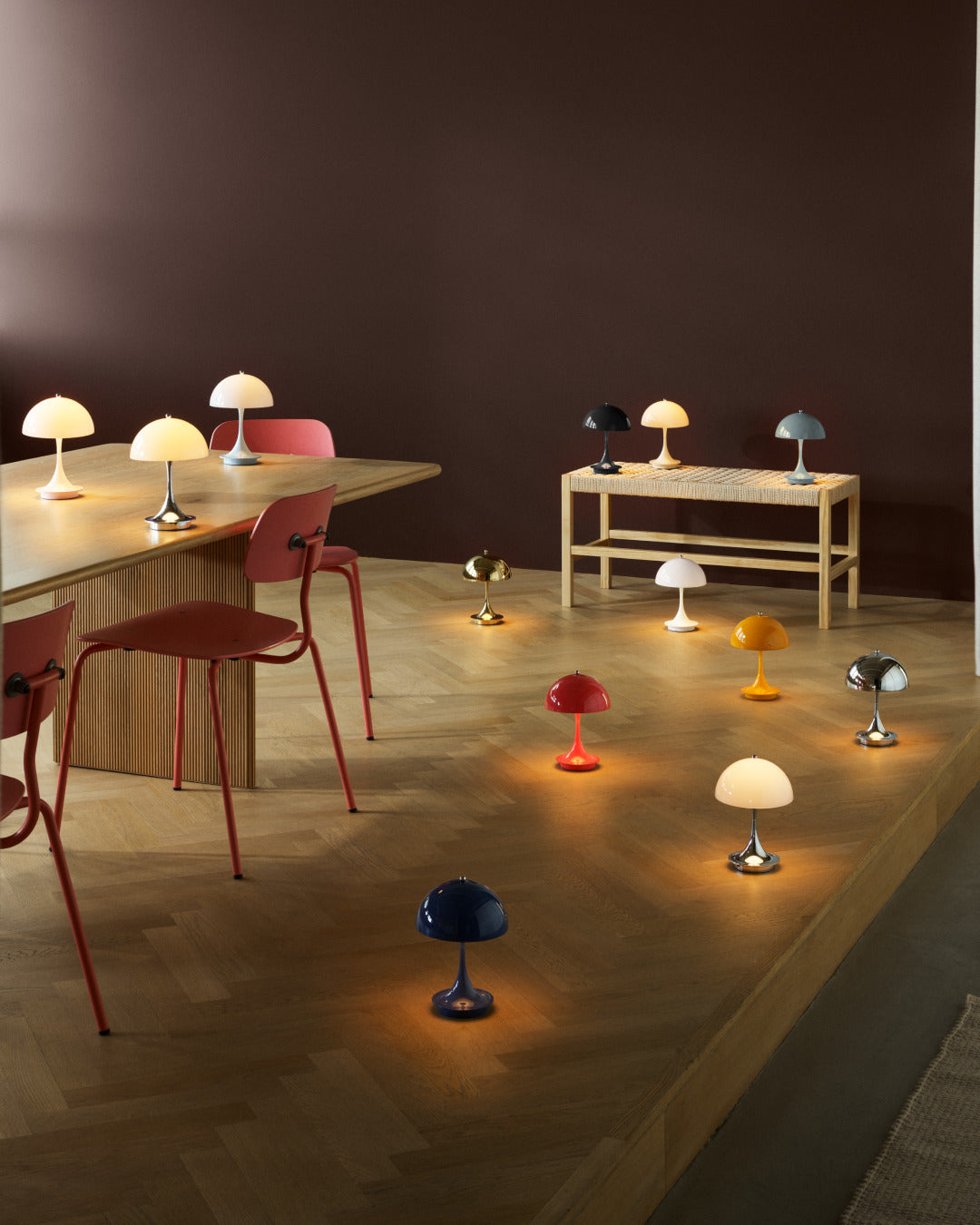 Tragbare Lampe PANTHELLA 160 verchromt