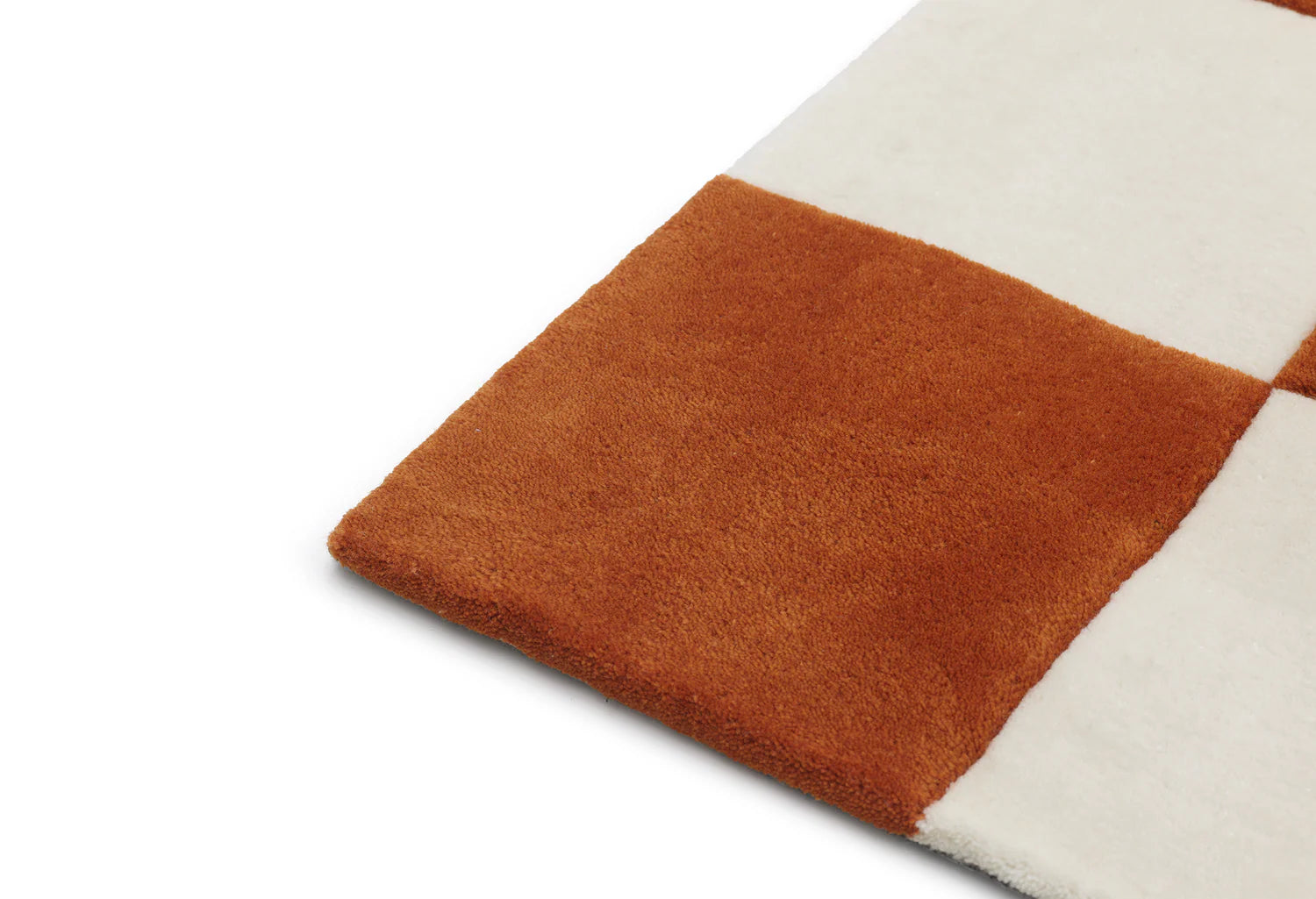 Teppich CHECKS orange mit beige