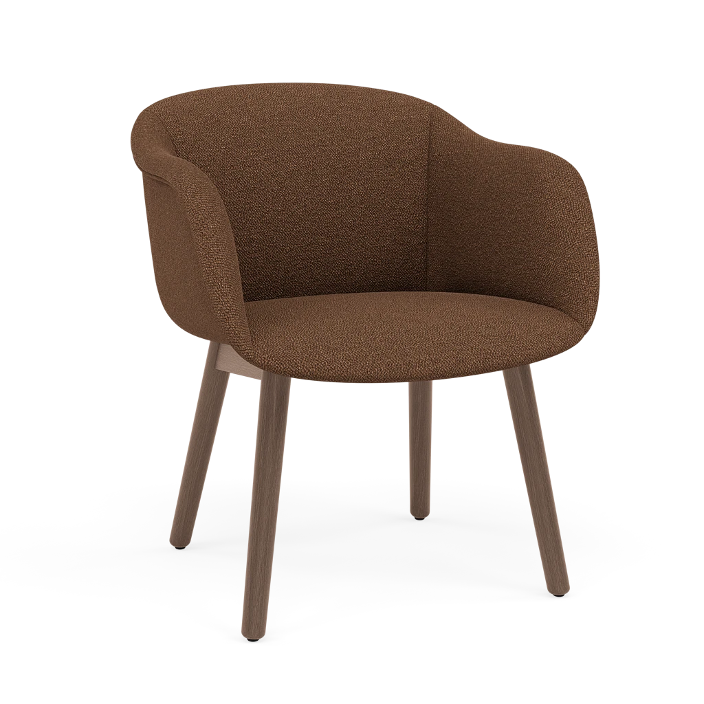 FIBER SOFT Chair customized with wooden base