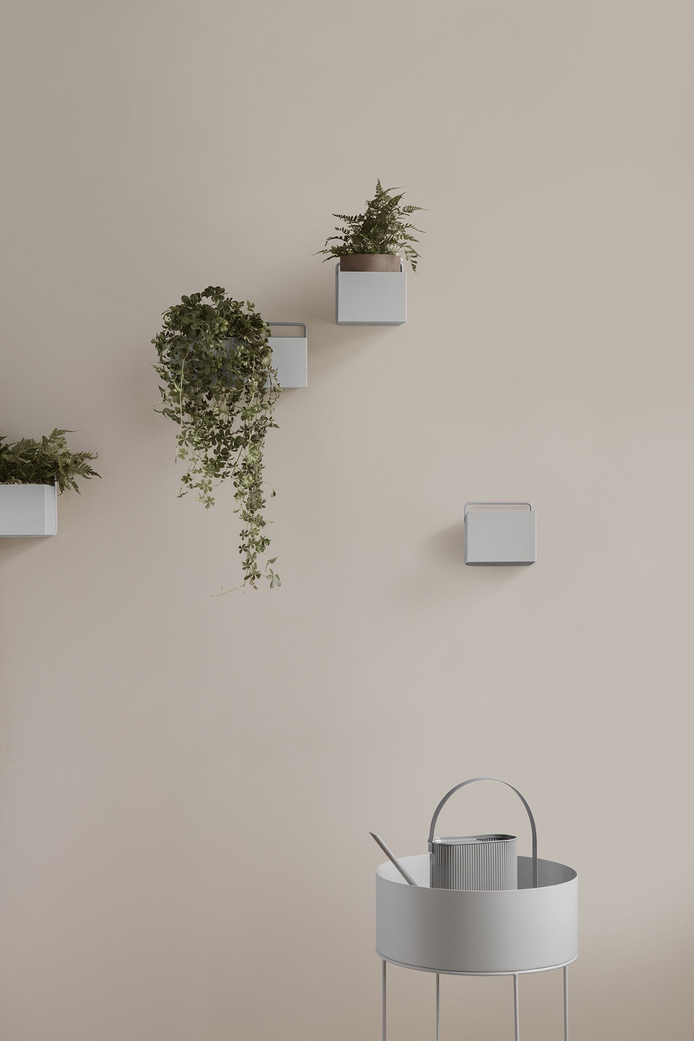 Round planter PLANT BOX ROUND light gray