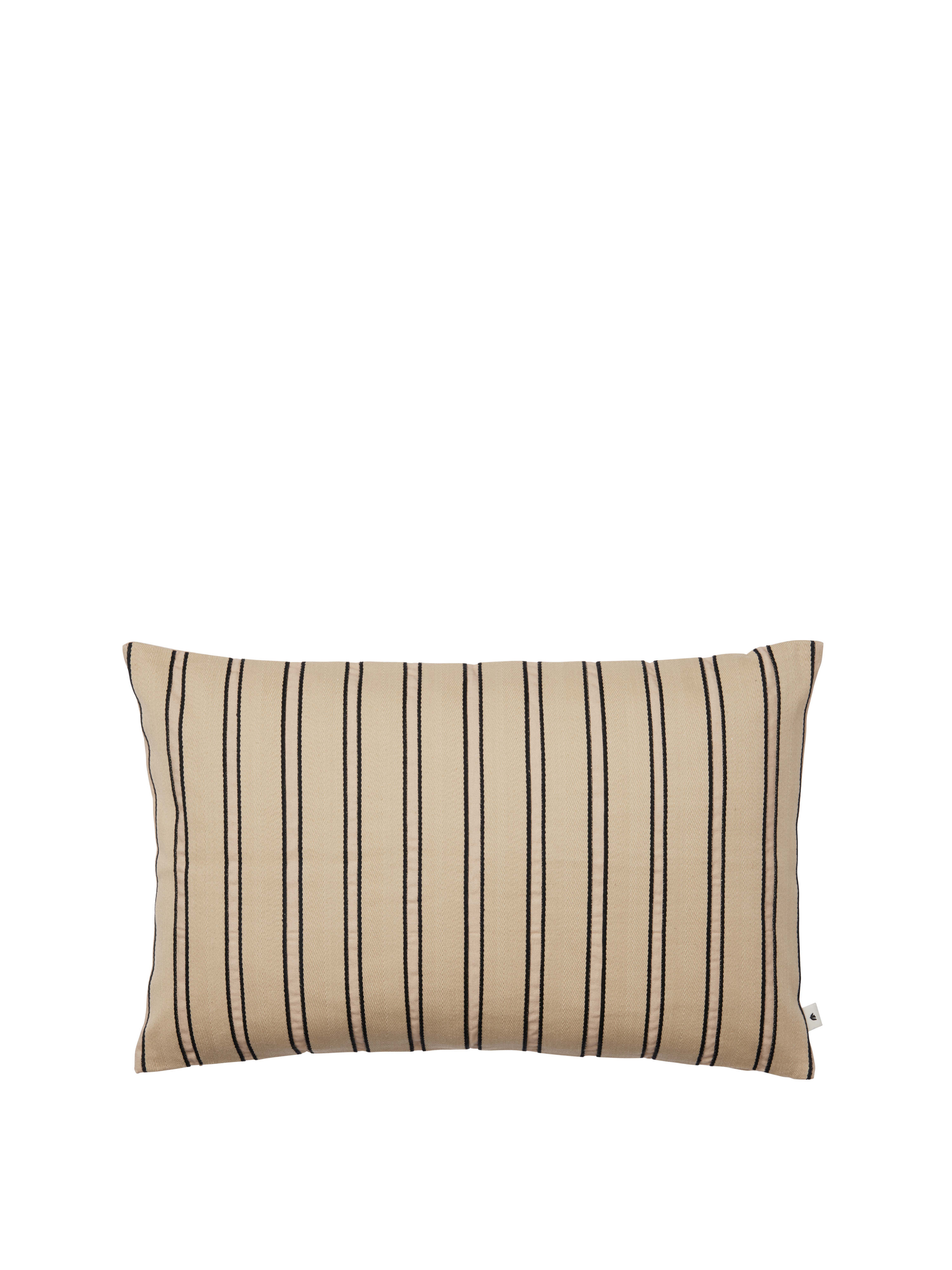 TWILL cushion beige with black