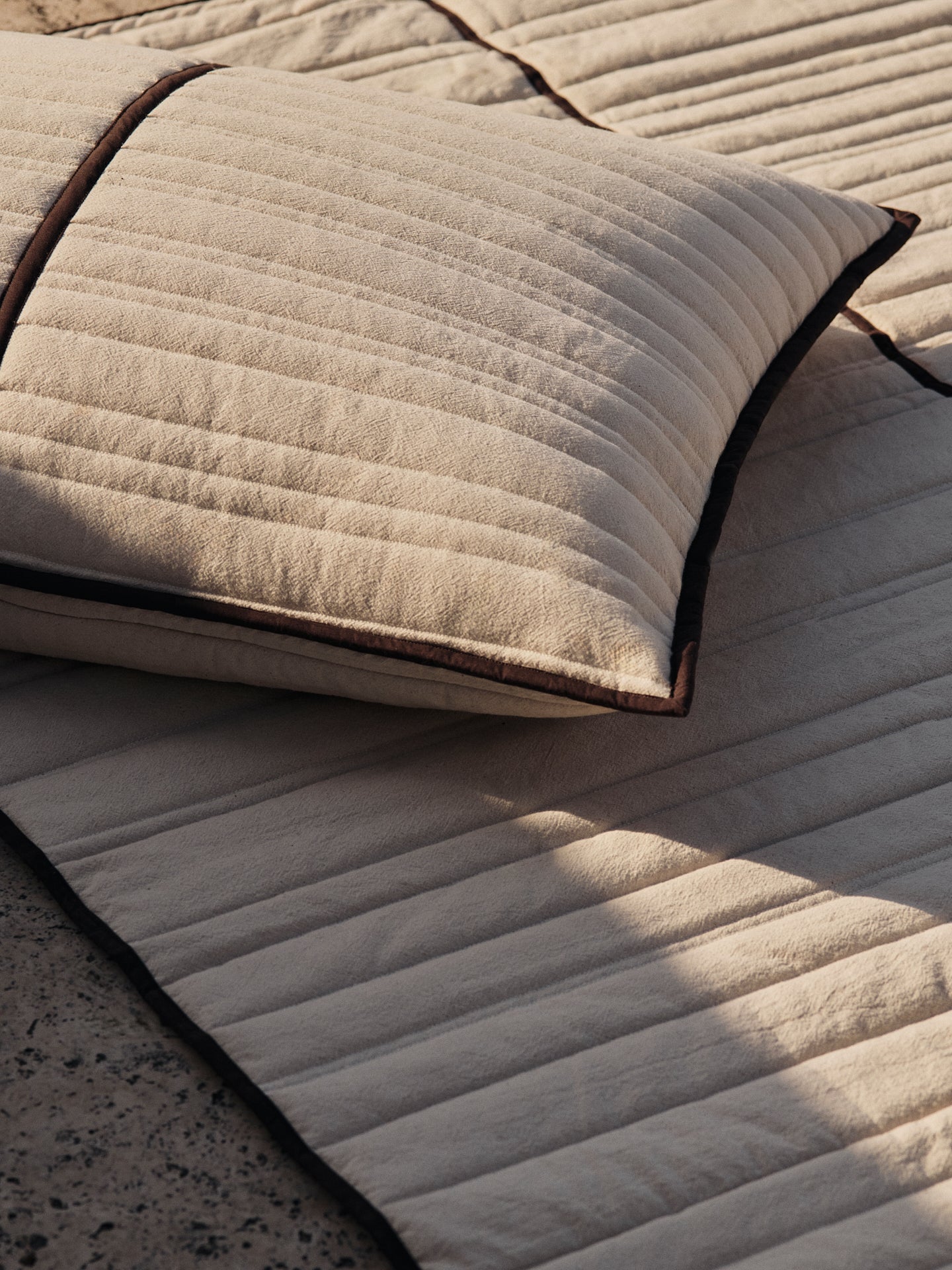 Tagesdecke VARI creme mit braun