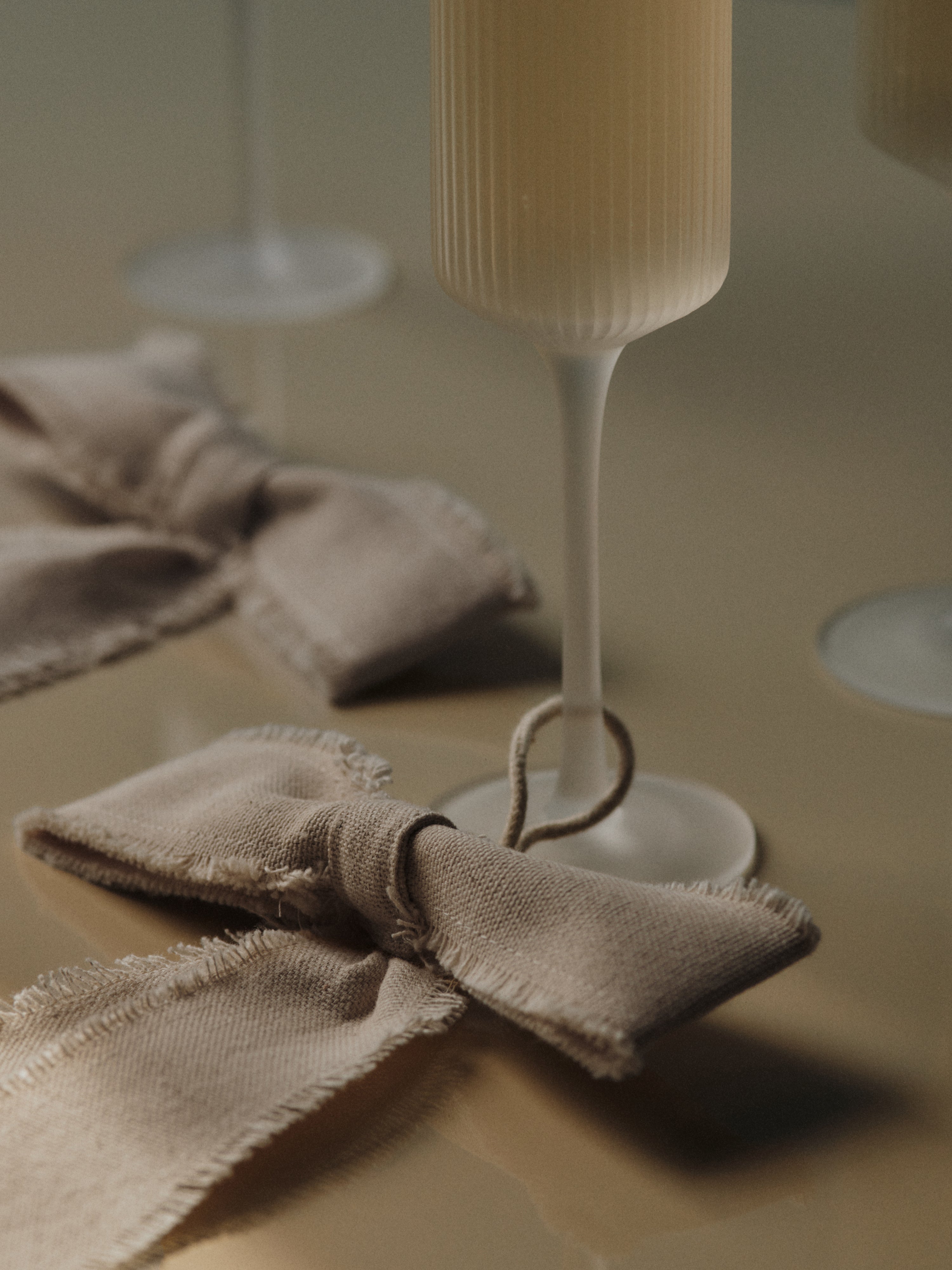 Ripple Flutes Champagne Glass Set White Glass