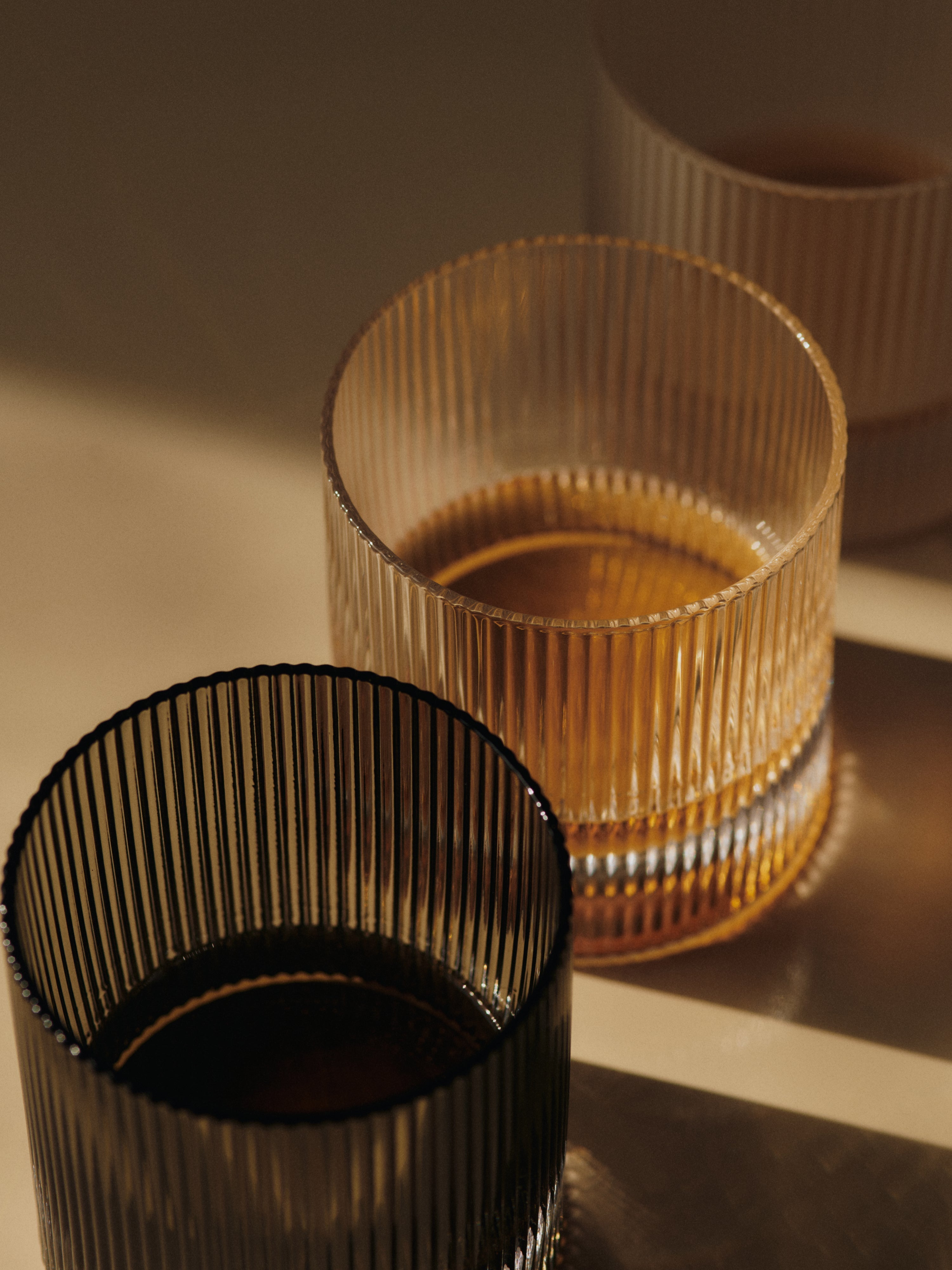 RIPPLE Glasses Set White Glass