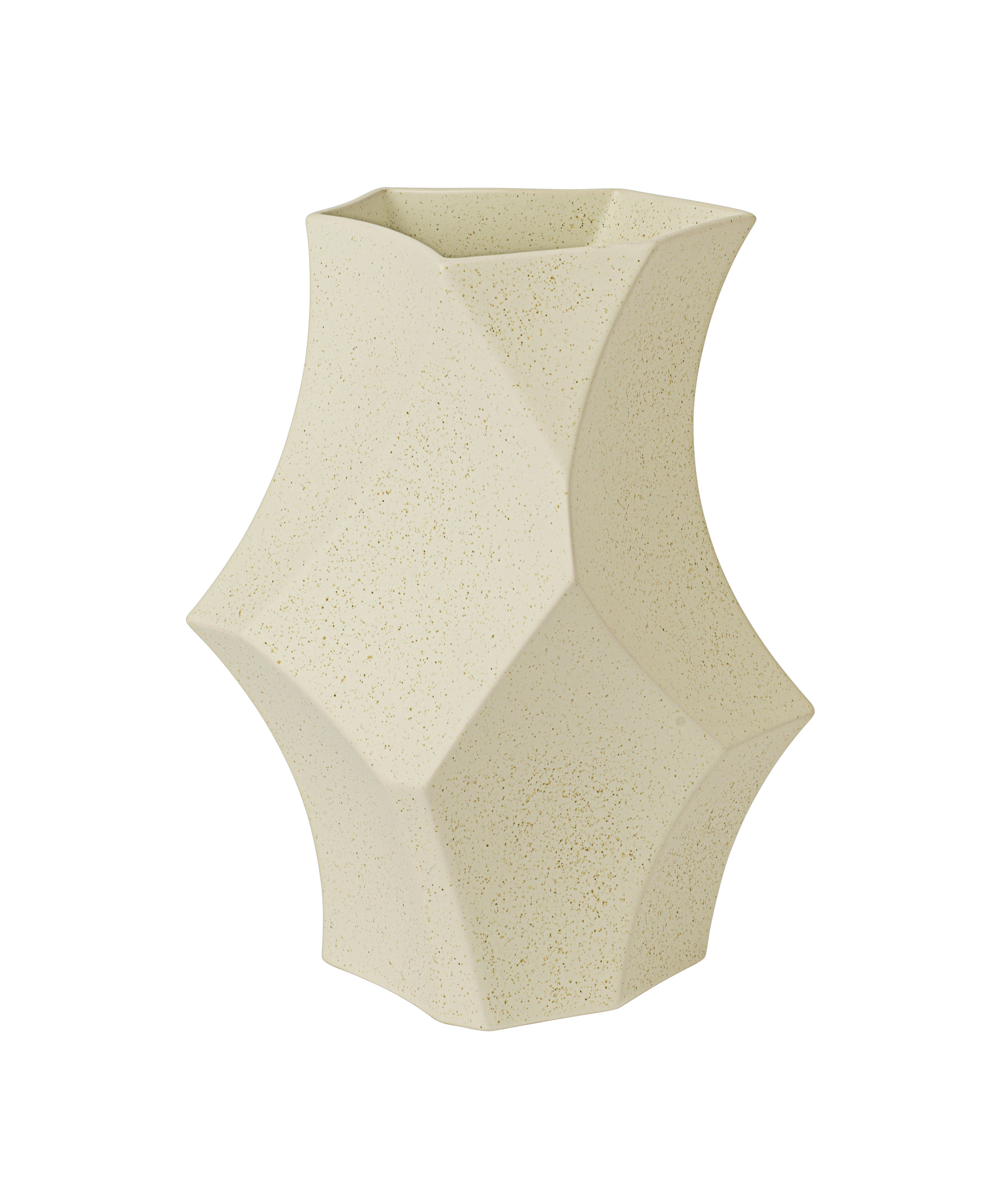 Wazon CUEVA gebrochenes Weiß