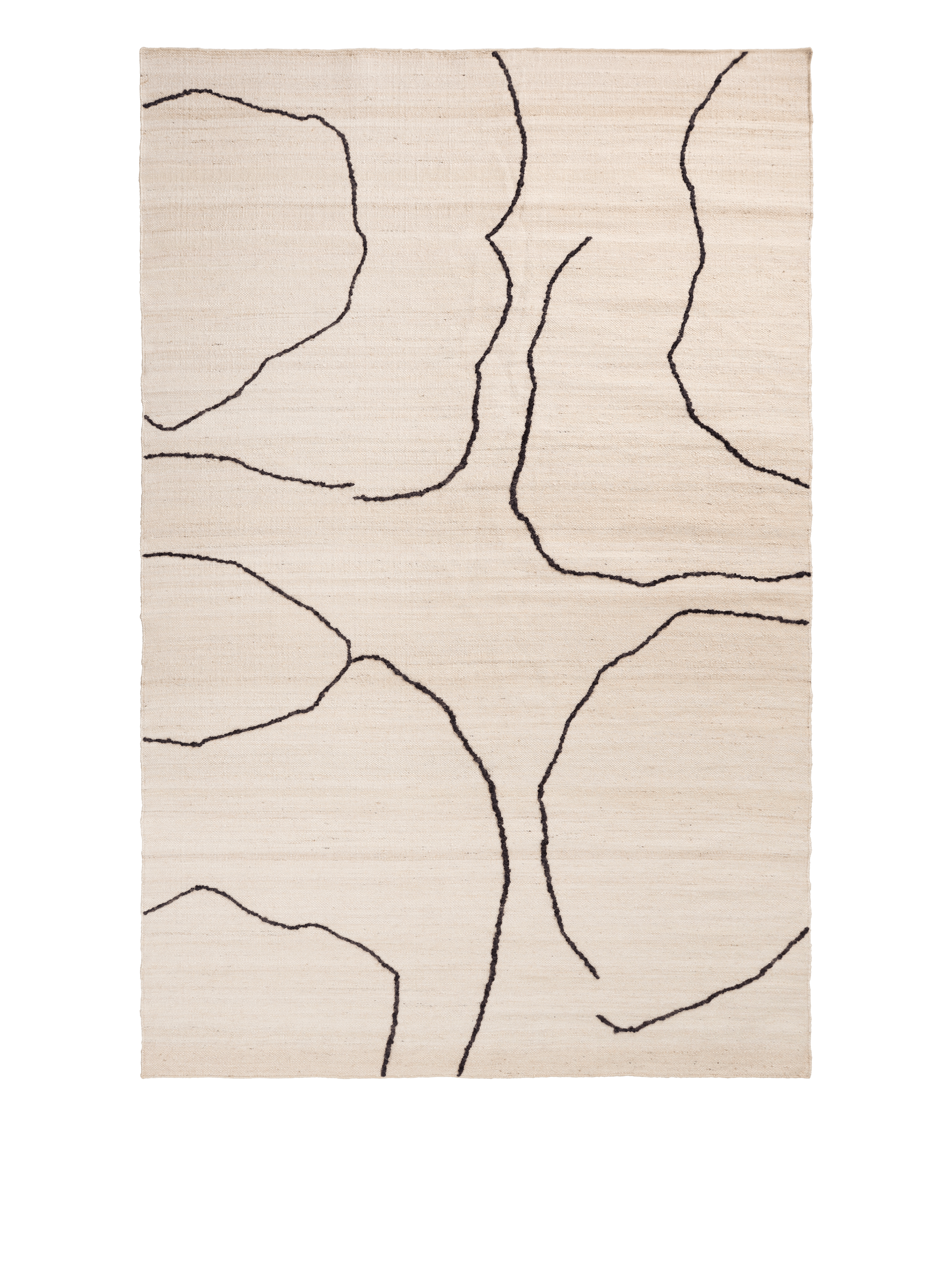 GESSO rug broken white with dark fig