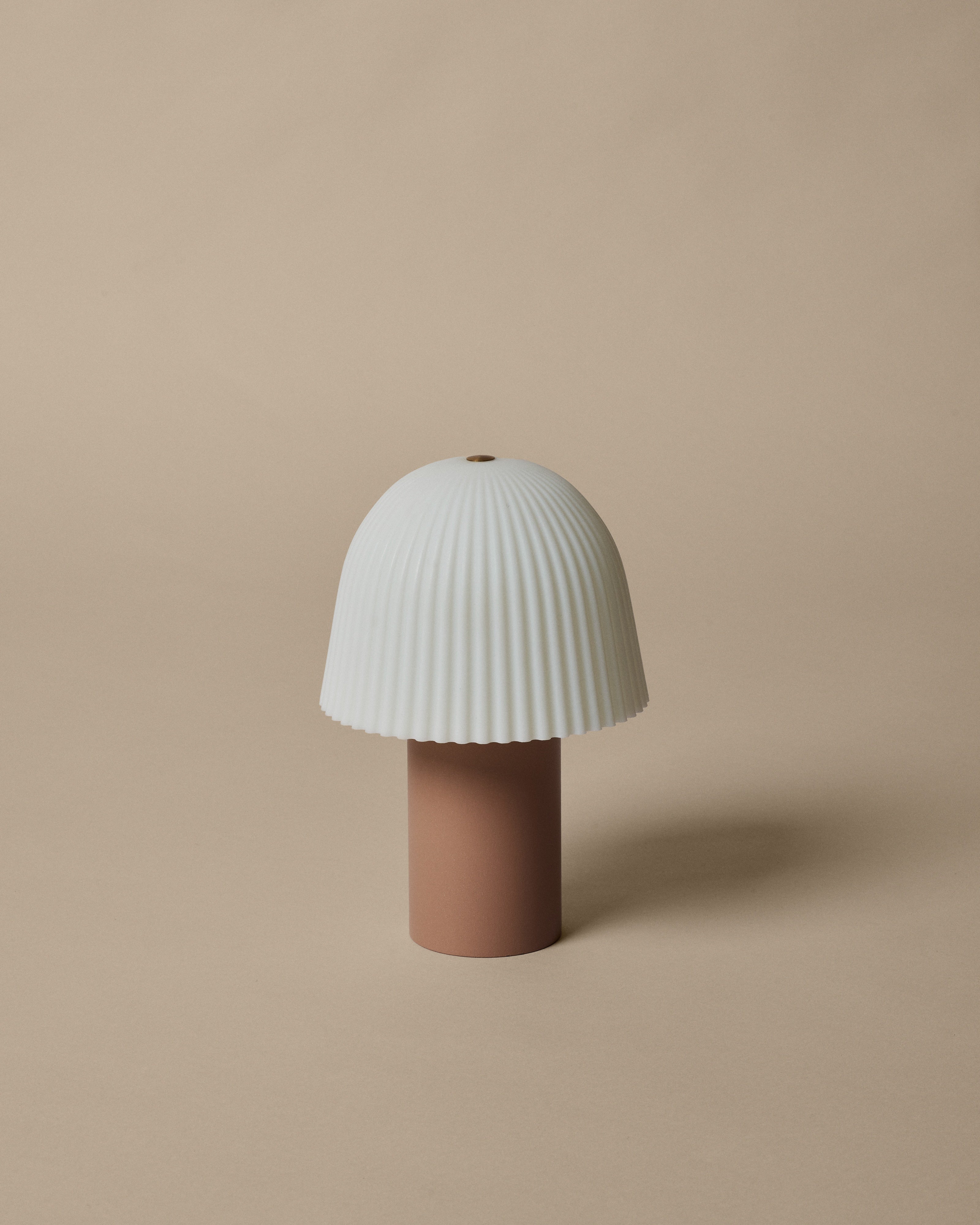 Portable lamp FRILL light pink with white shade
