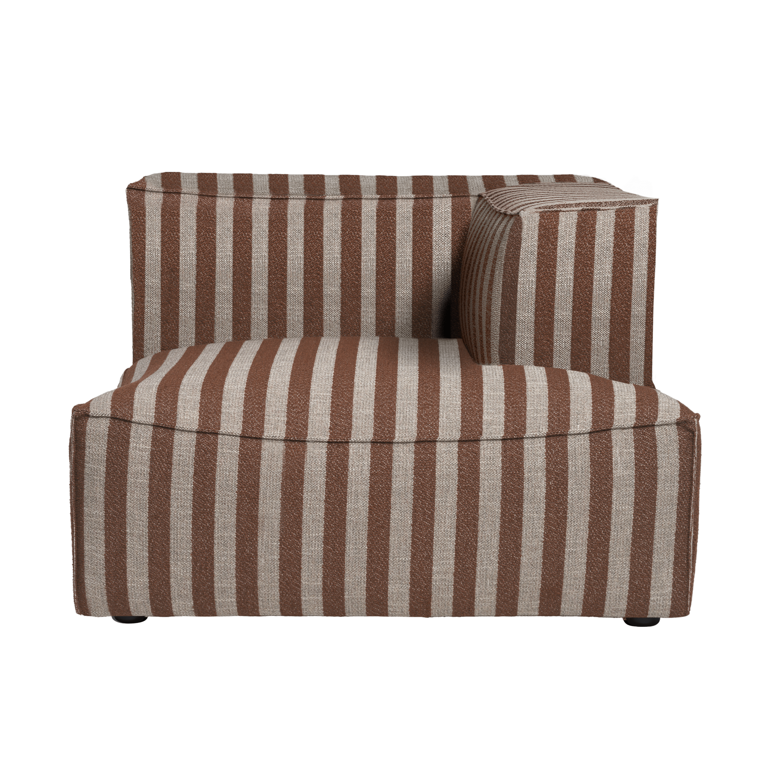 CATENA Louisiana Modular Sofa - Right-Arm Chaise in Chocolate with Sand