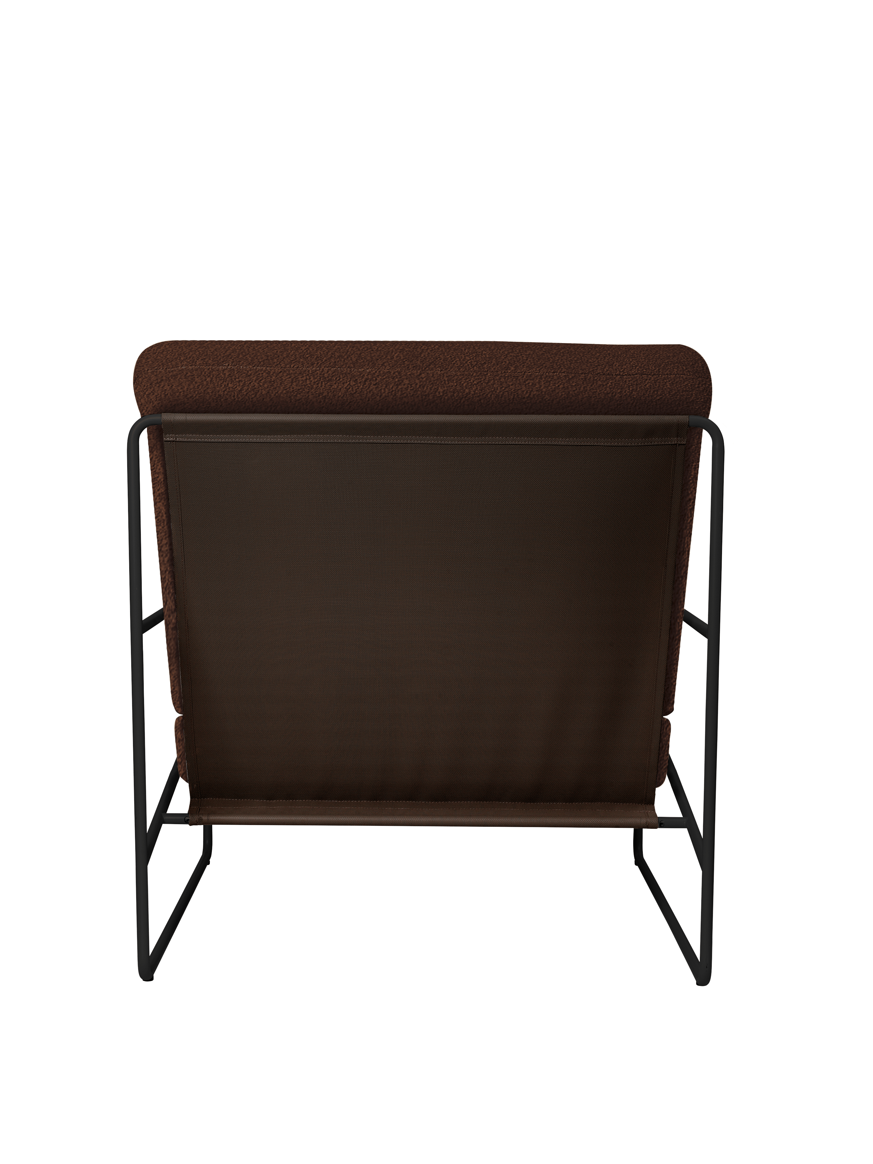 Außenstuhl DESERT braun Boucle mit schwarzem Gestell