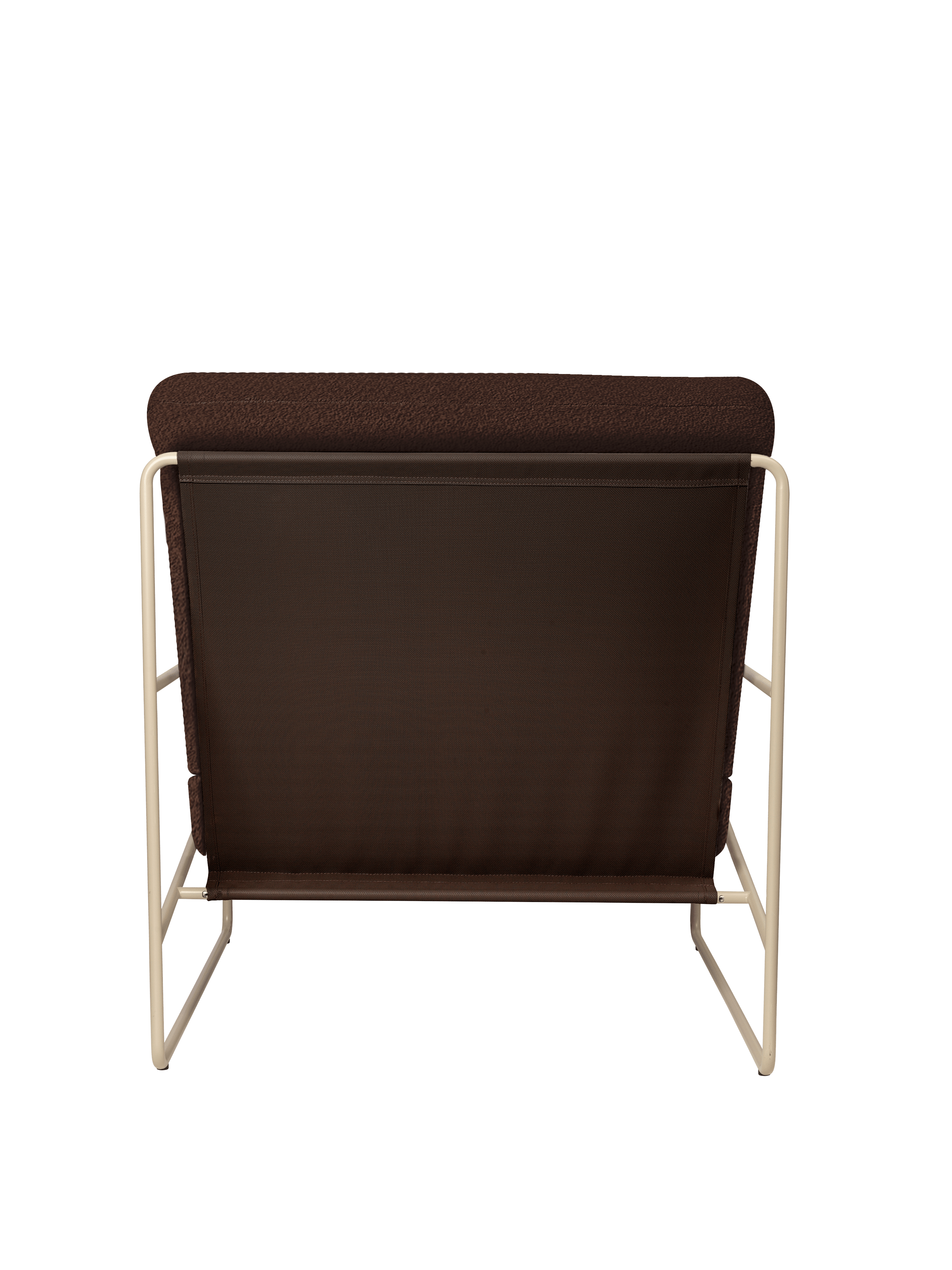 Außenstuhl DESERT braun Boucle mit beiger Basis