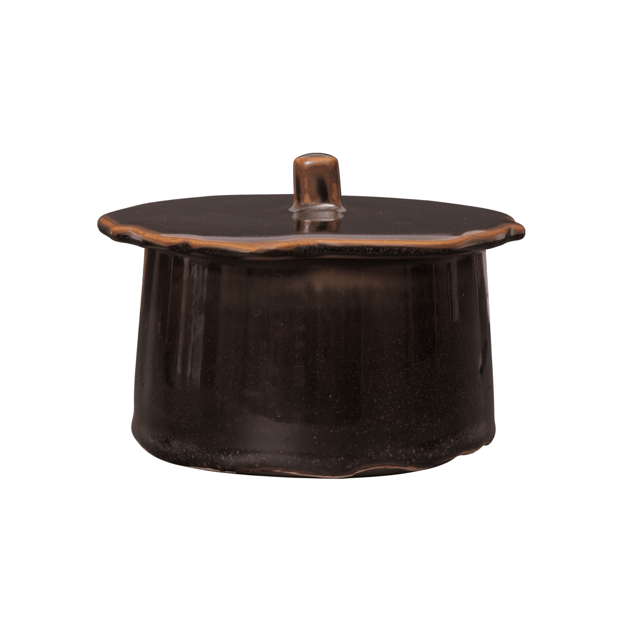 MARNEN Brown Jar with Lid