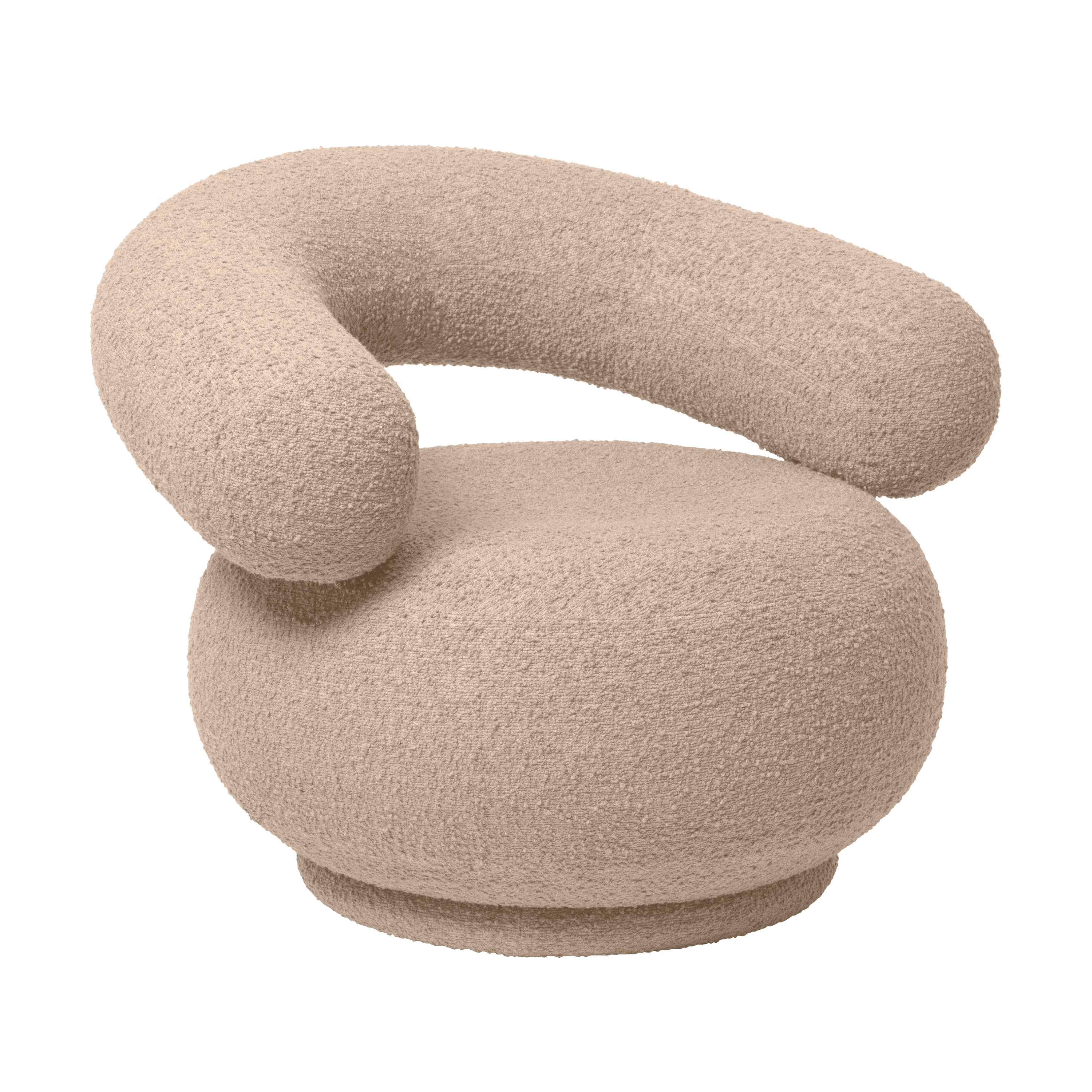 ORBO Beige Boucle Armchair