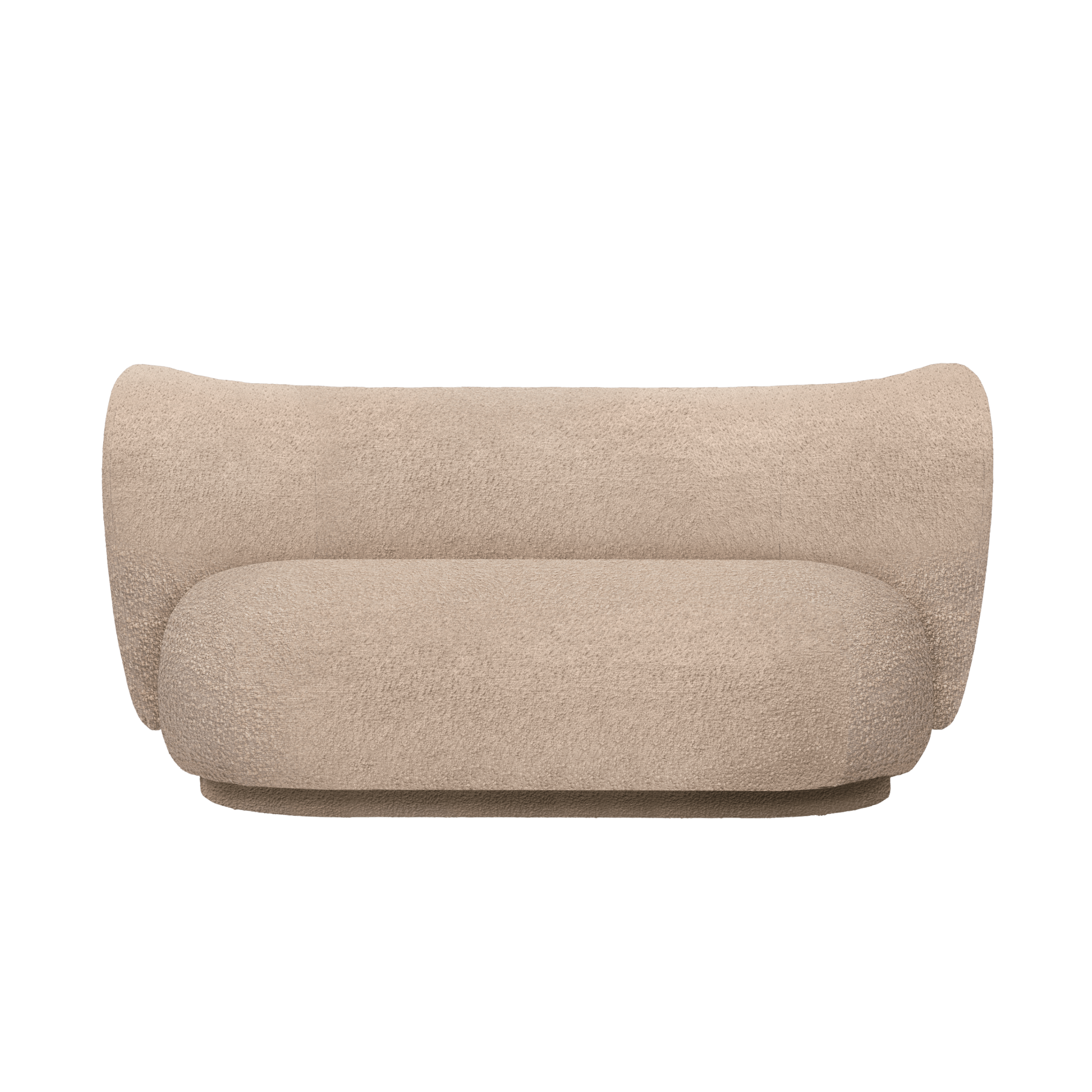 2-Seater Sofa RICO Beige Bouclé
