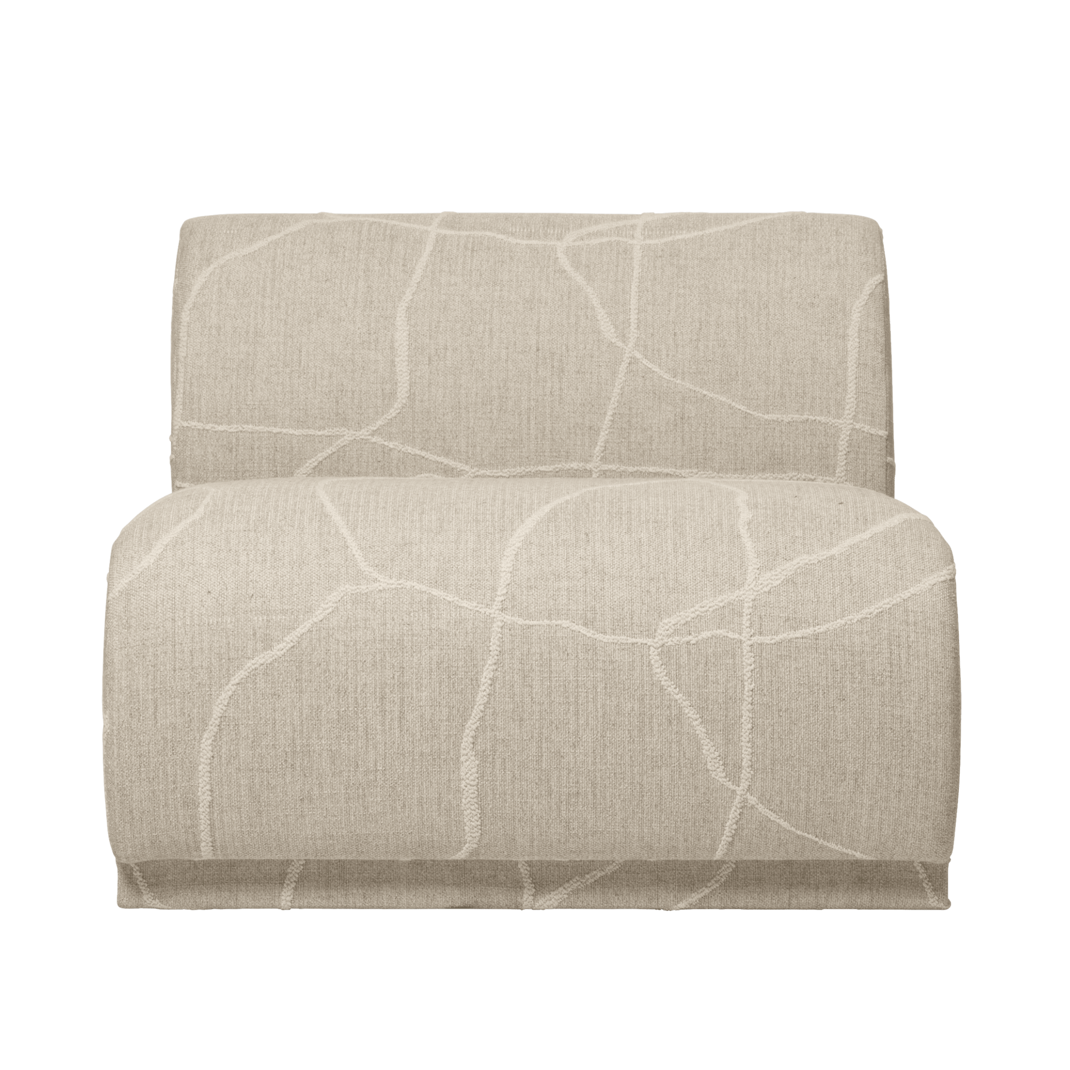 Modulares Sofa RICO Can Lis - mittleres Element in Sand mit Weiß