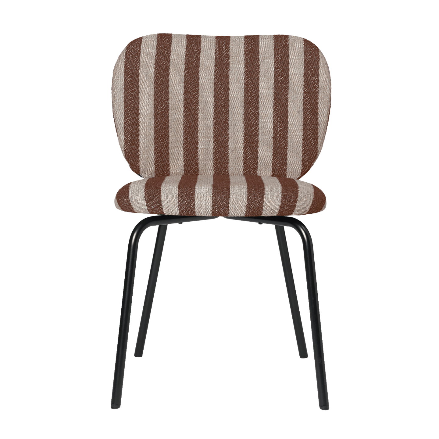 RICO Louisiana Chair in Chocolate with Black Base