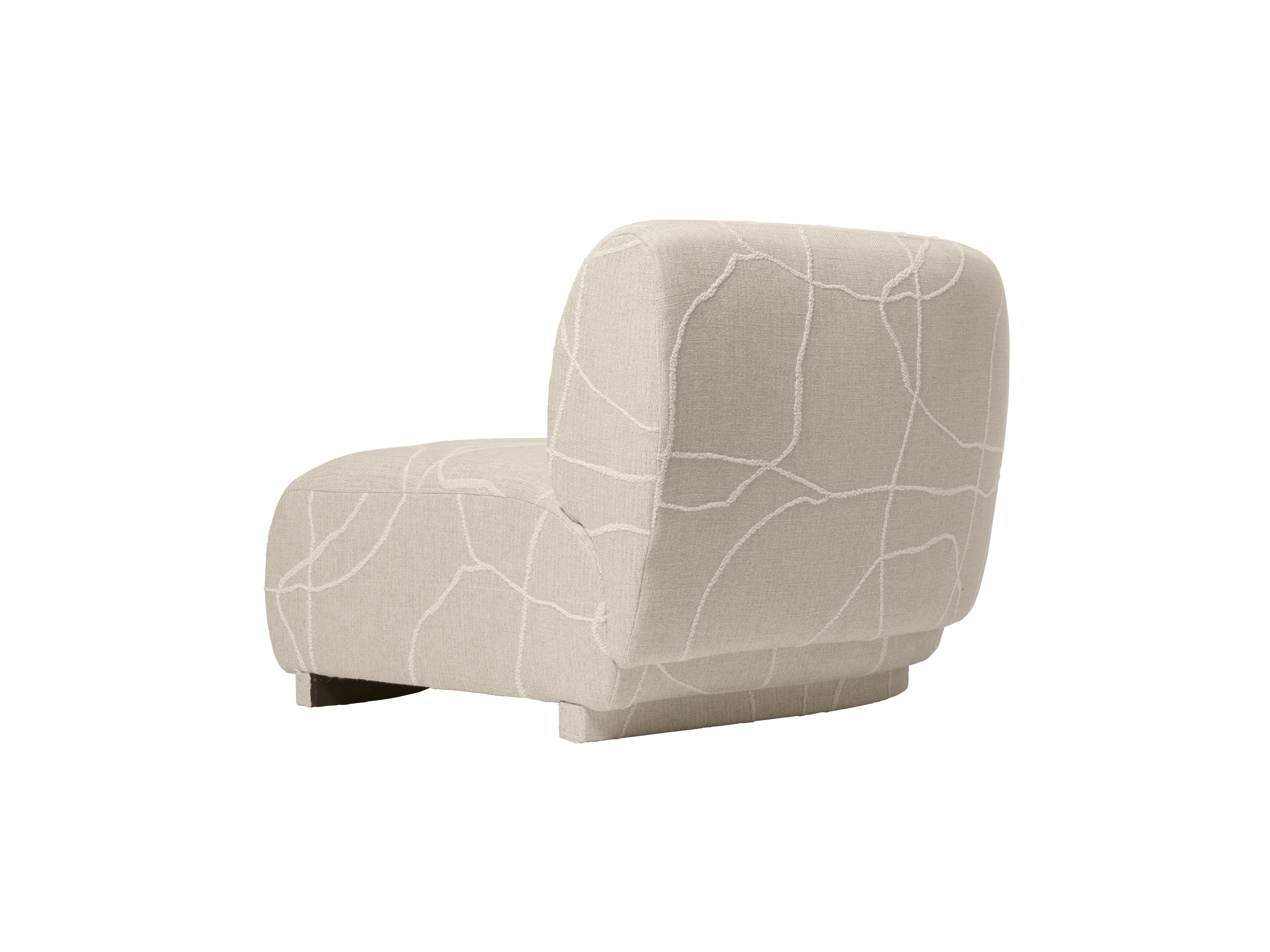 Modulares Sofa RICO Can Lis - abgerundetes Sand-Eckelement mit Weiß