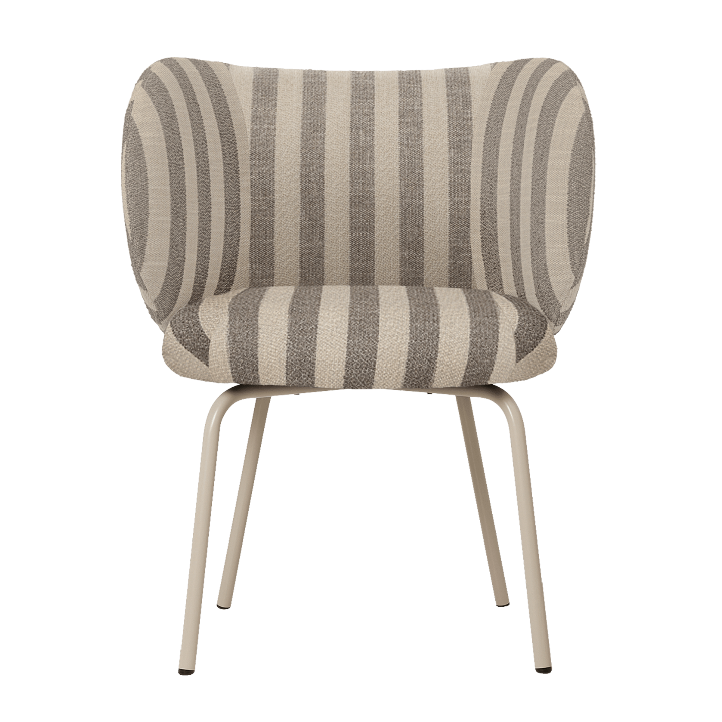 RICO Louisiana Armchair in Sand with Broken White and Beige Base