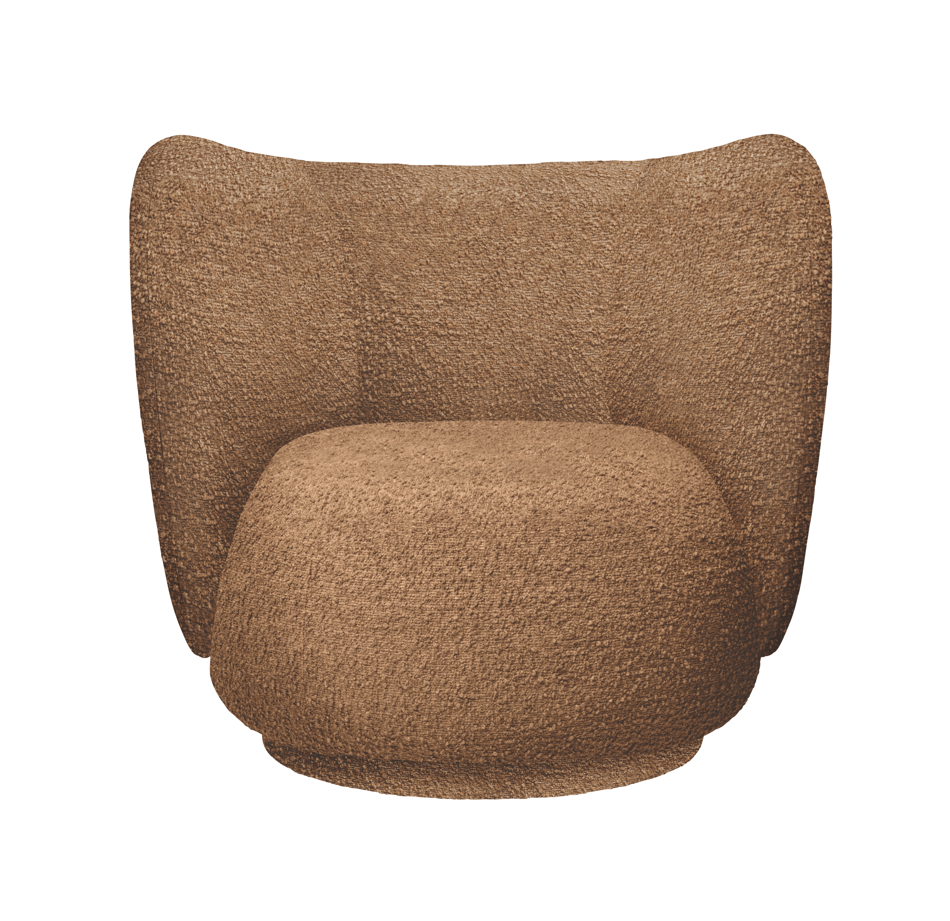Sessel RICO LOUNGE braun Boucle