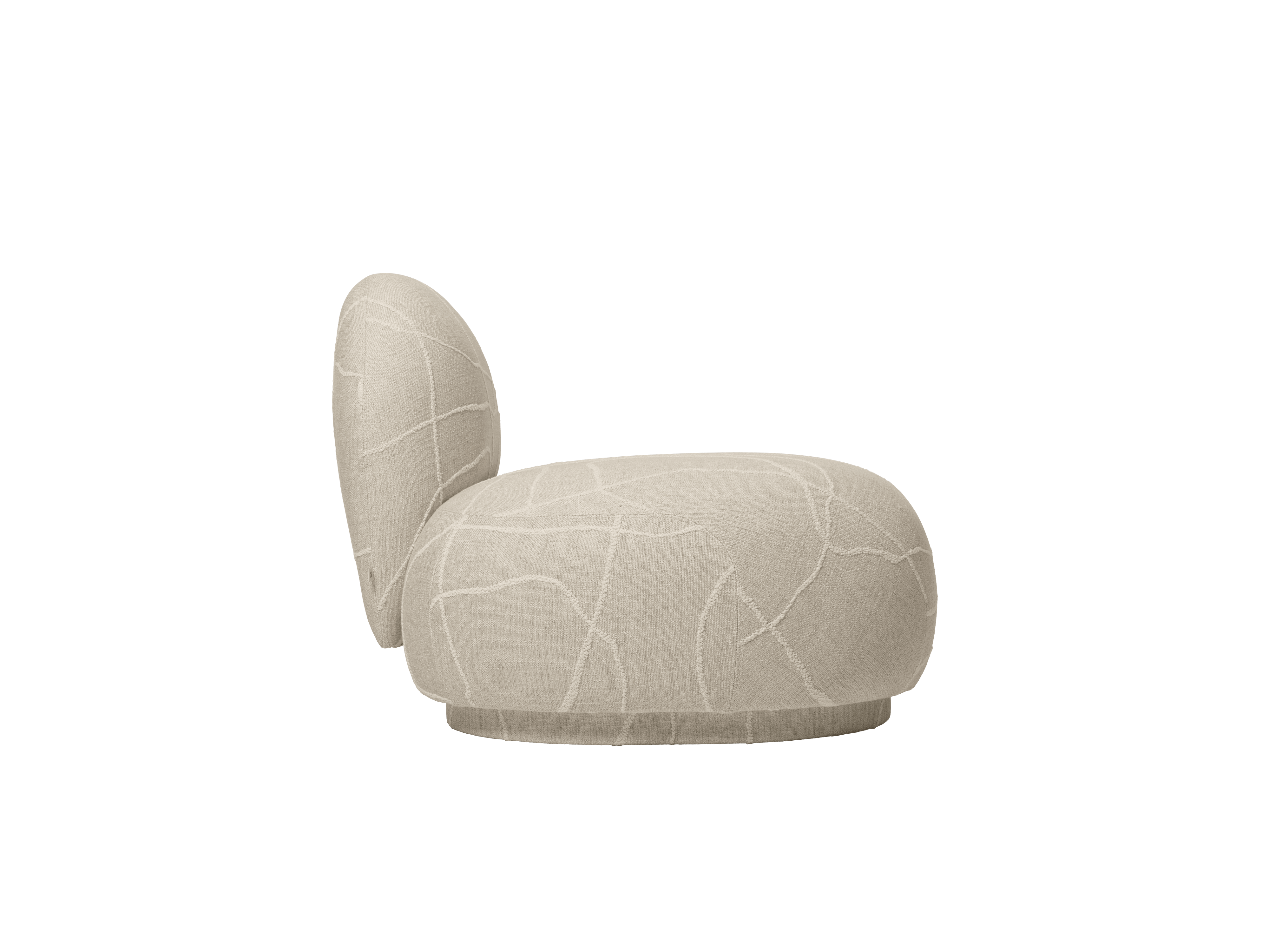 Modulares Sofa RICO Can Lis - offenes Endelement links sandfarben mit Weiß