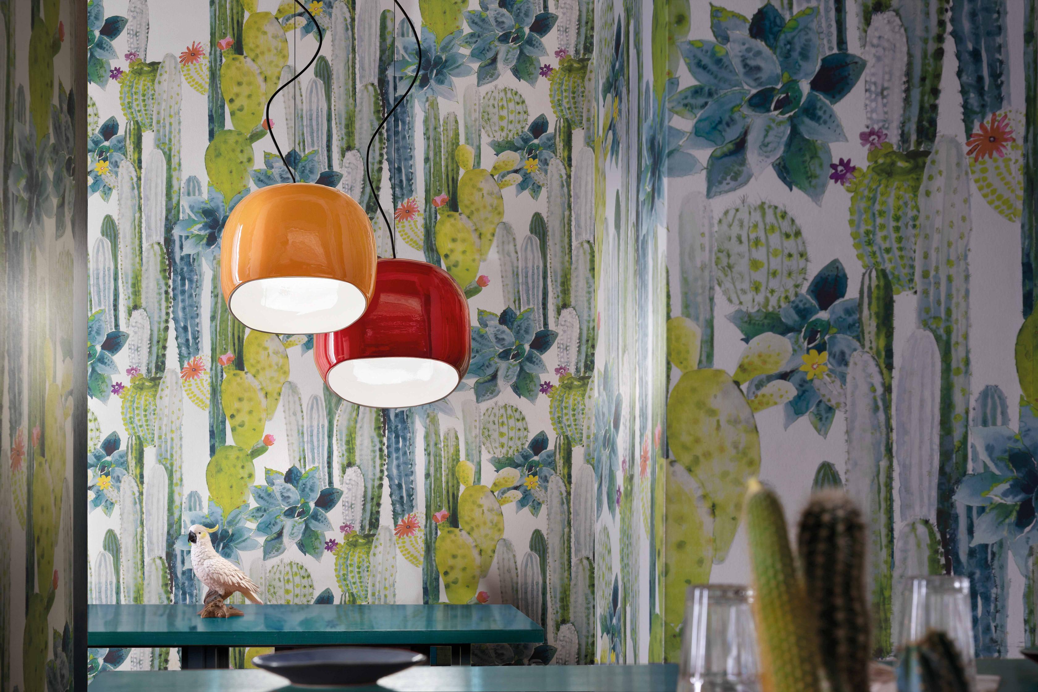 Keramik-Hängelampe AYRTON rot