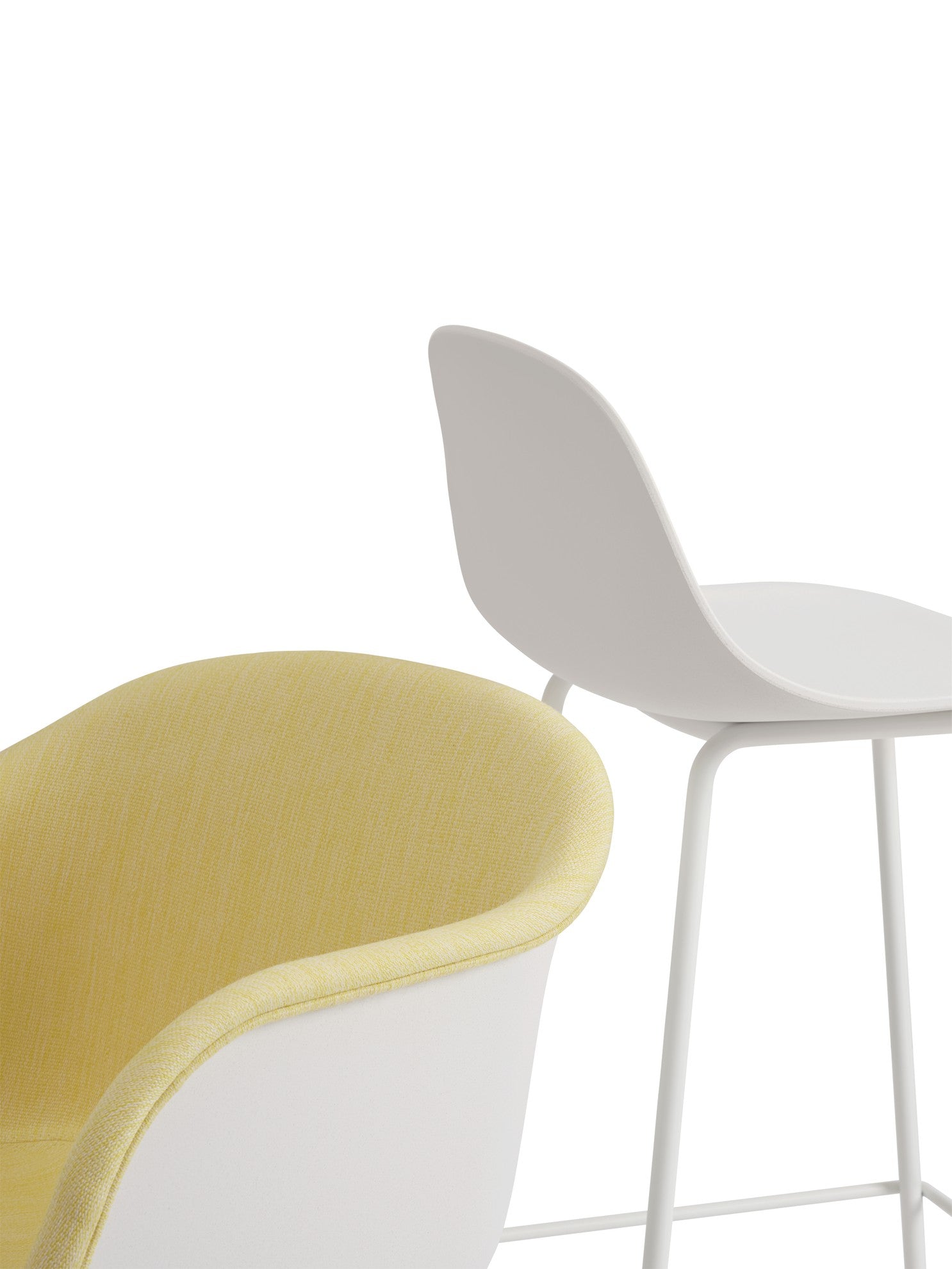 Personalisierbarer Barhocker FIBER mit Stahlbasis
