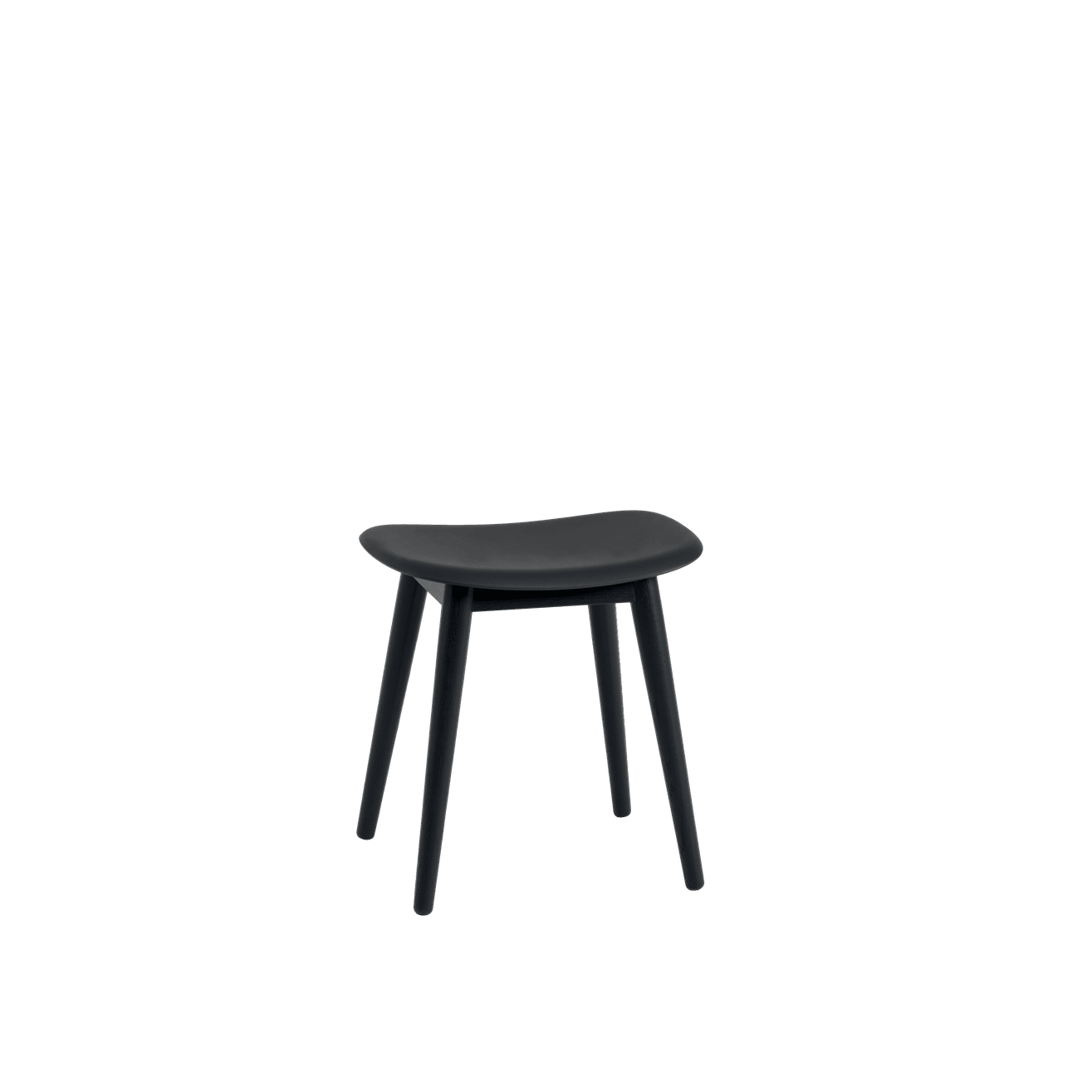 Personalized FIBER Stool with Wooden Base