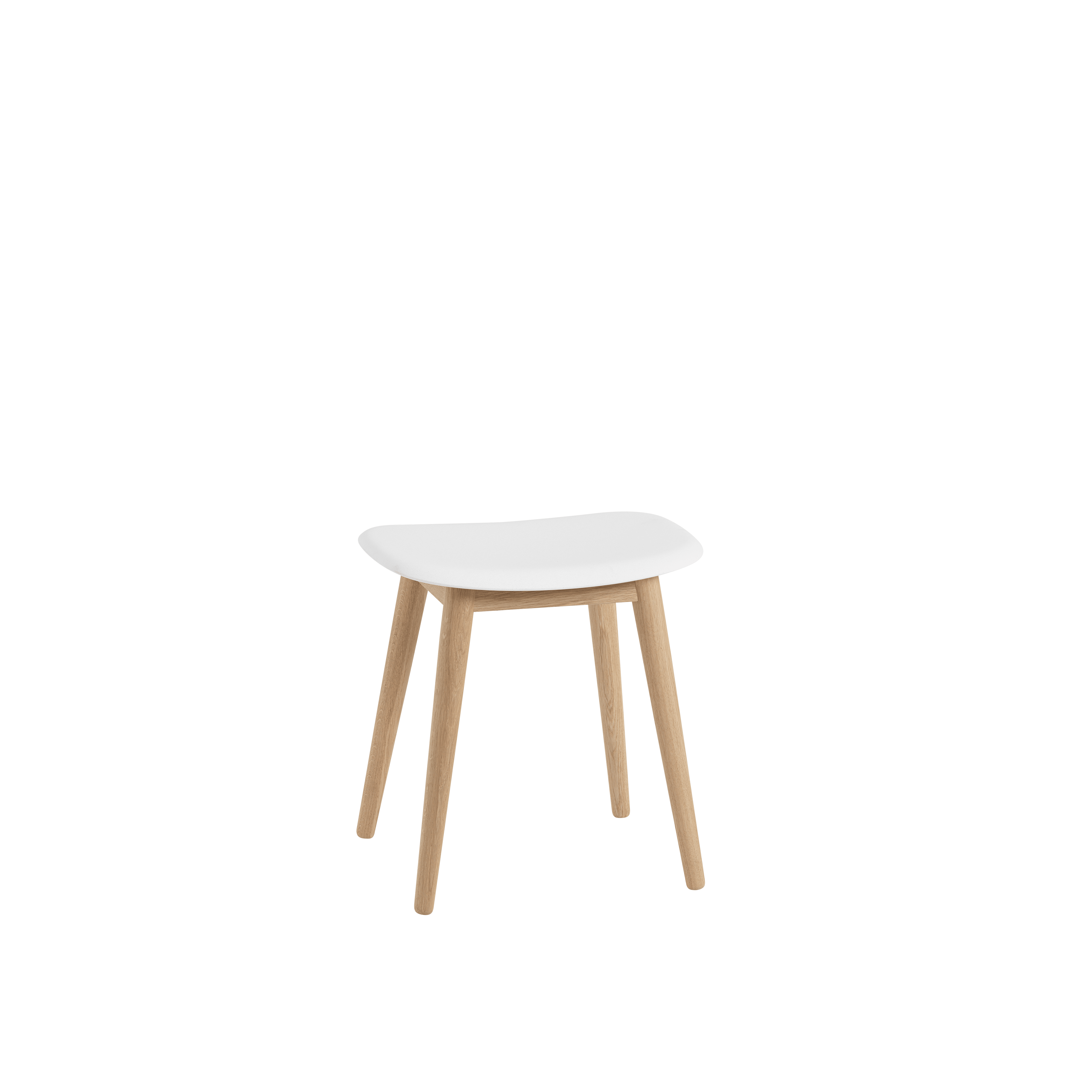 Personalized FIBER Stool with Wooden Base