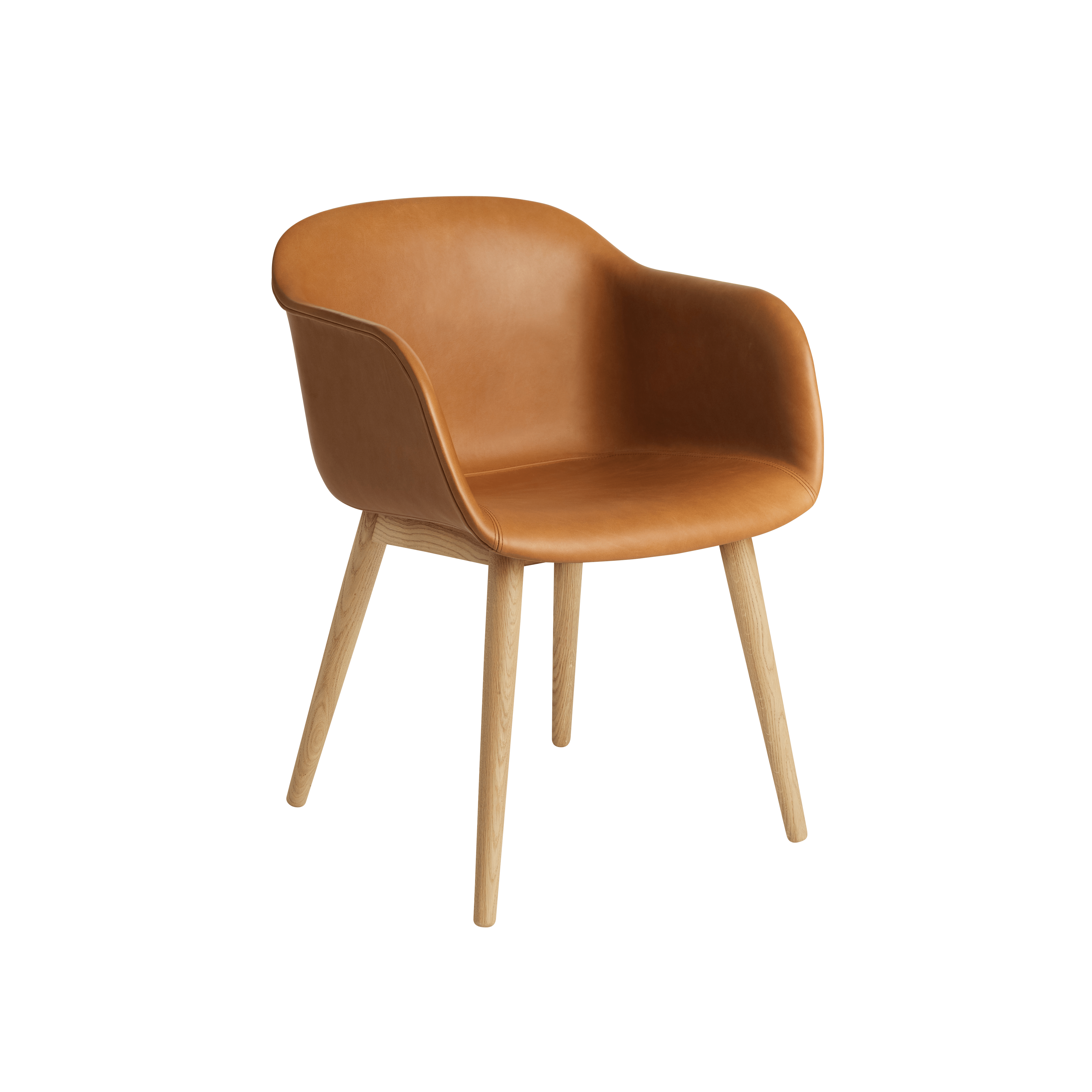FIBER Armchair with Wooden Base - Customizable