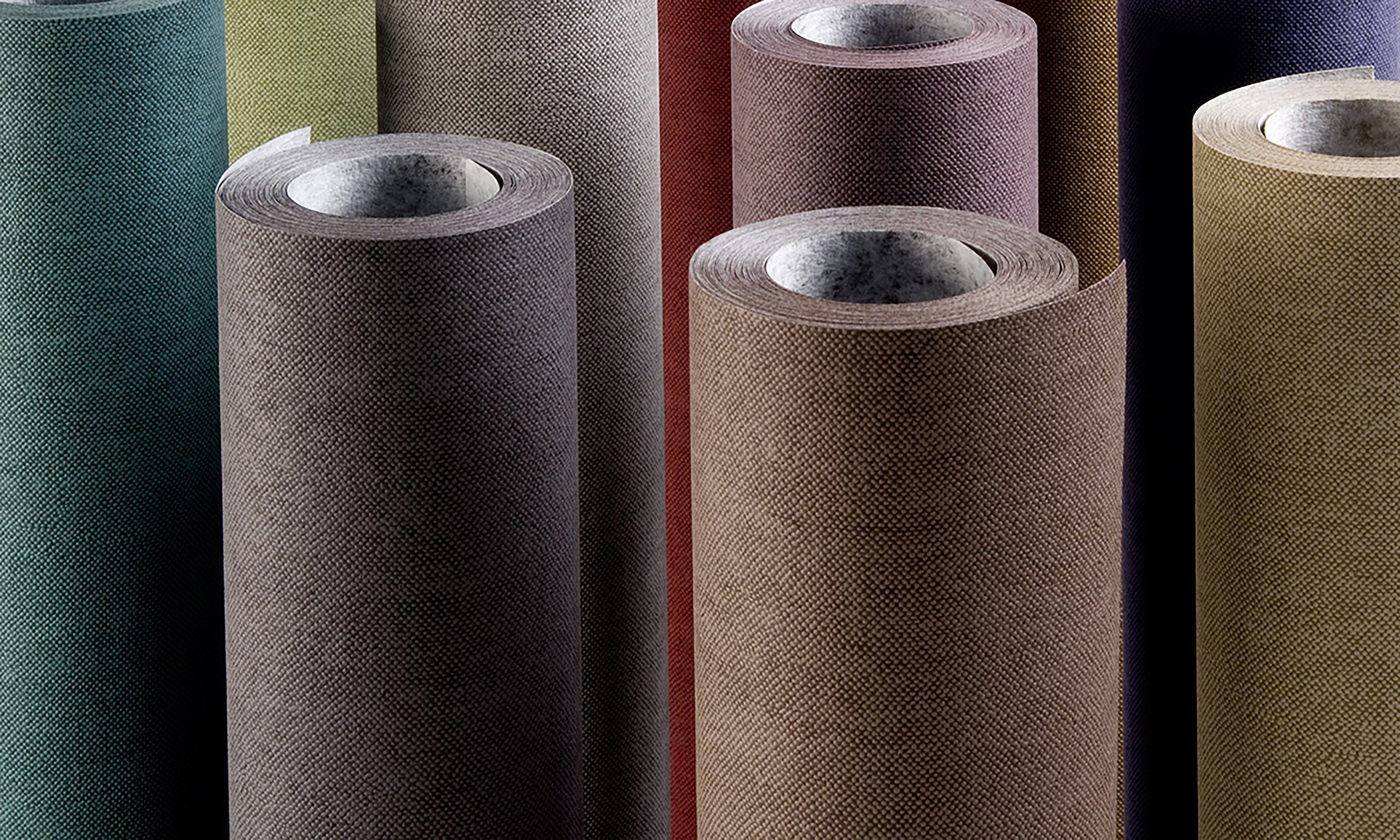 Strukturierte Tapete, die Leinwand imitiert, LIN dunkelbraun