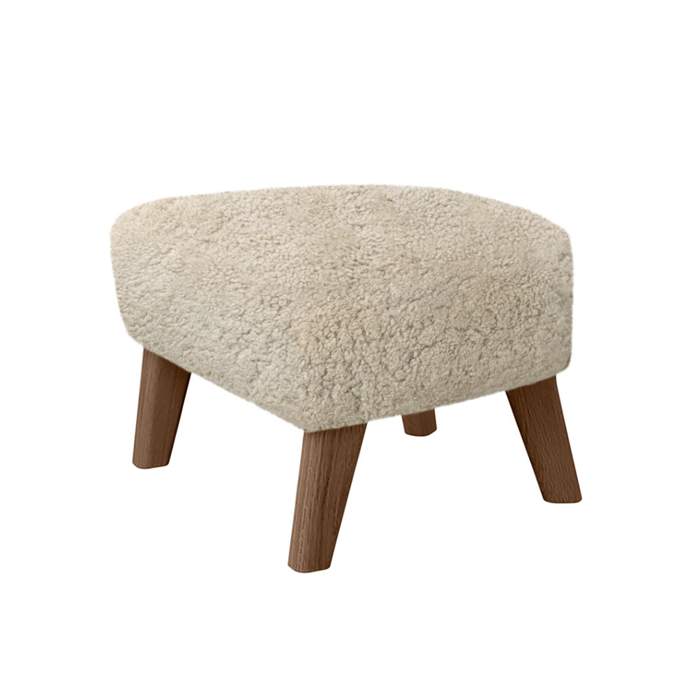 MY OWN CHAIR Ottoman sheep leather with walnut base